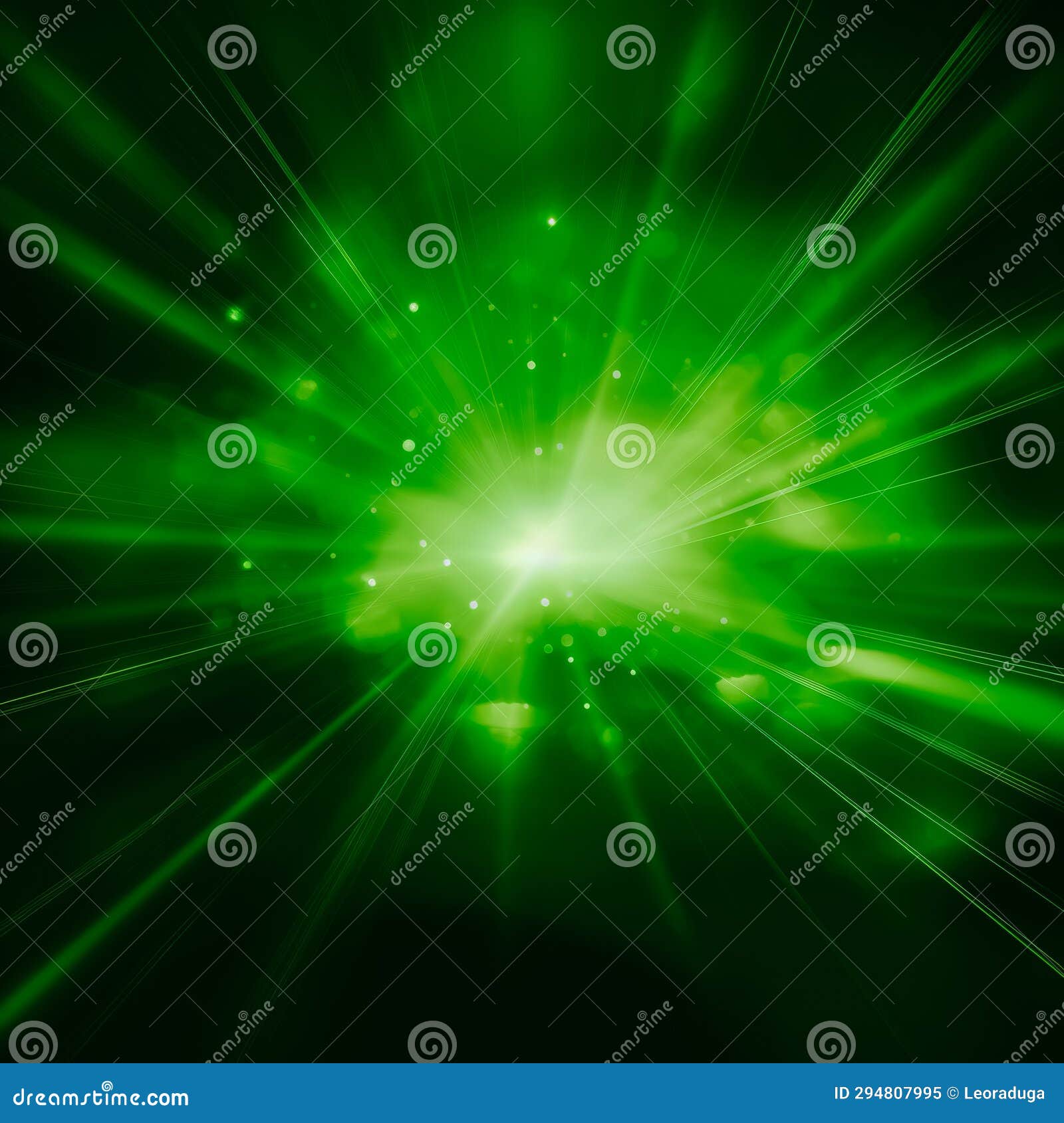 Green Flowing Light Rays Background Stock Illustration Illustration