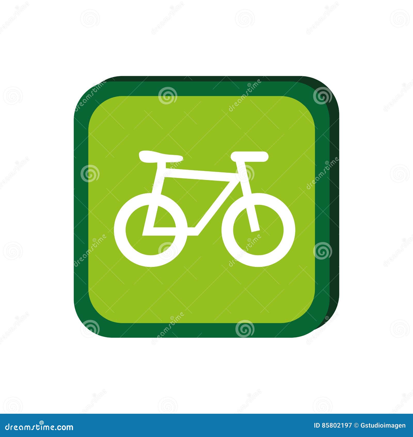Green frame with eco bike stock vector. Illustration of recreation