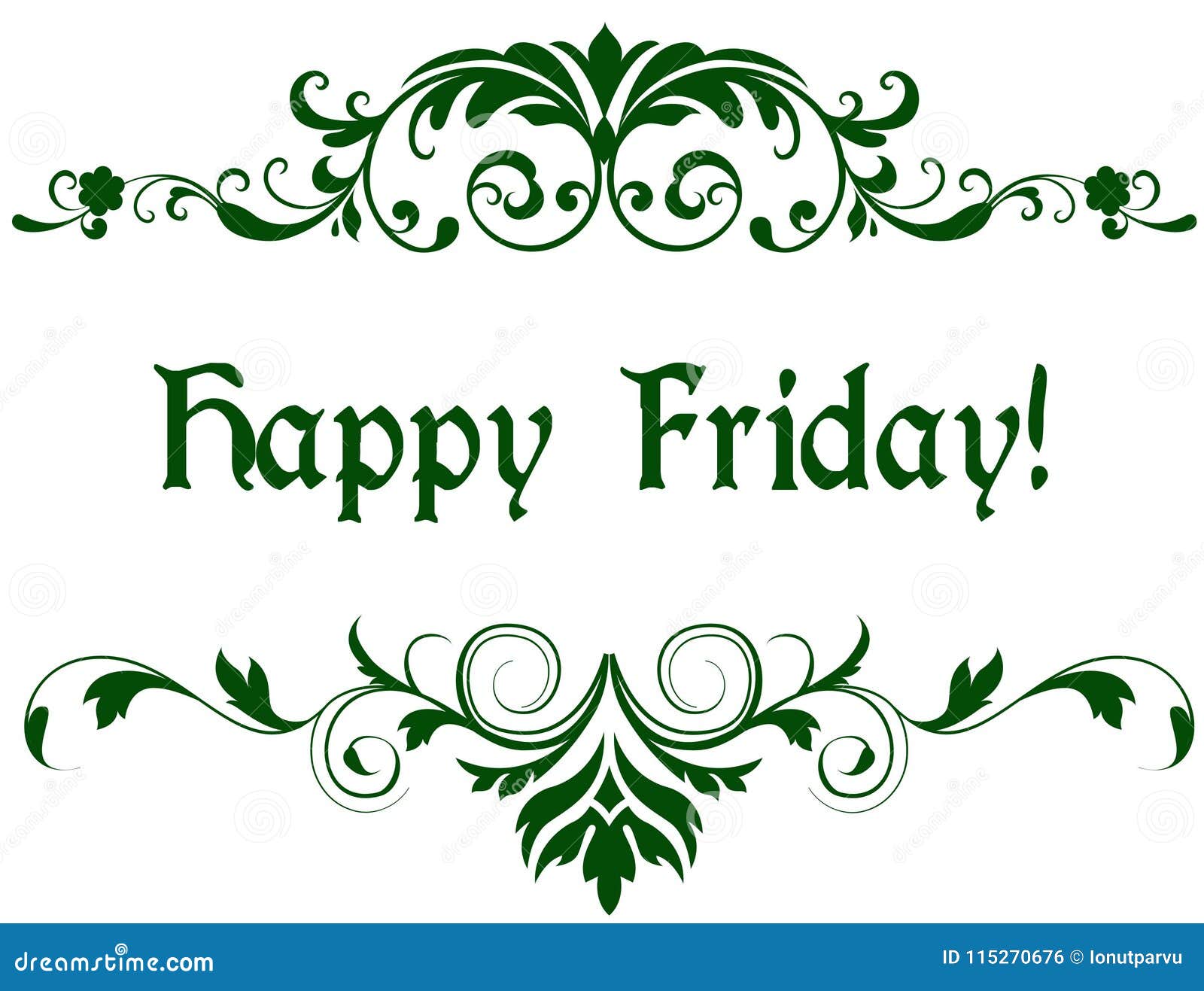 Green Frame with HAPPY FRIDAY Text. Stock Illustration ...