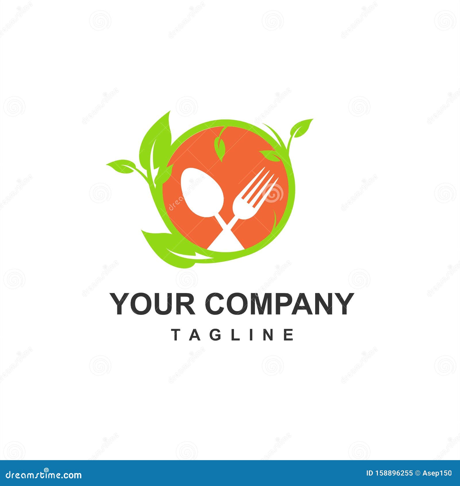 Green And Fresh Food Restaurant For Keto Diet And Healthy Food Company Logo And Icon Stock Vector Illustration Of Meat Food