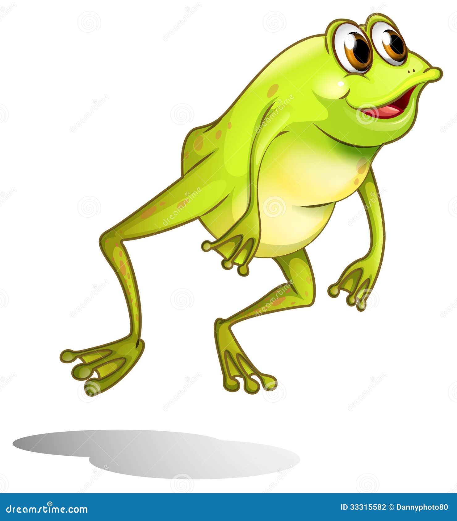 A Green Frog Hopping Stock Photography - Image: 33315582