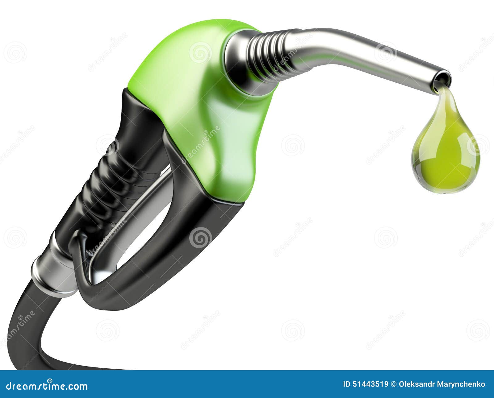 Green Fuel Pump Nozzle With Drop Oil. Stock Illustration Image 51443519