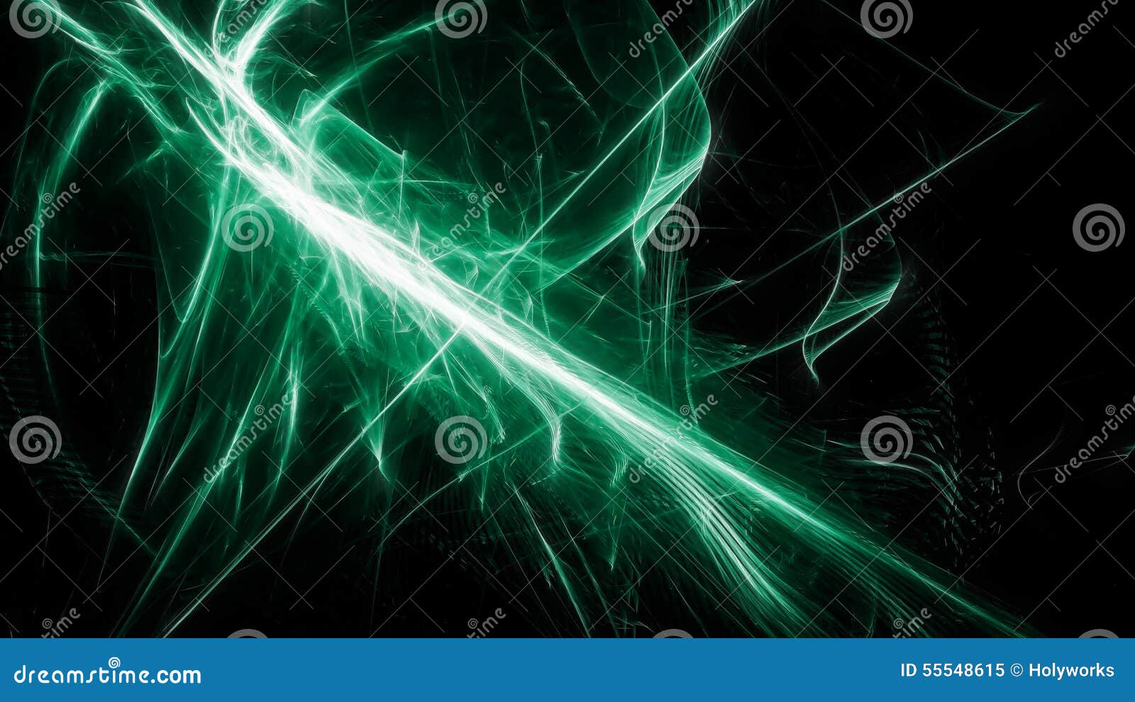 Green Futuristic Neon Lightning Stock Illustration Image 55548615