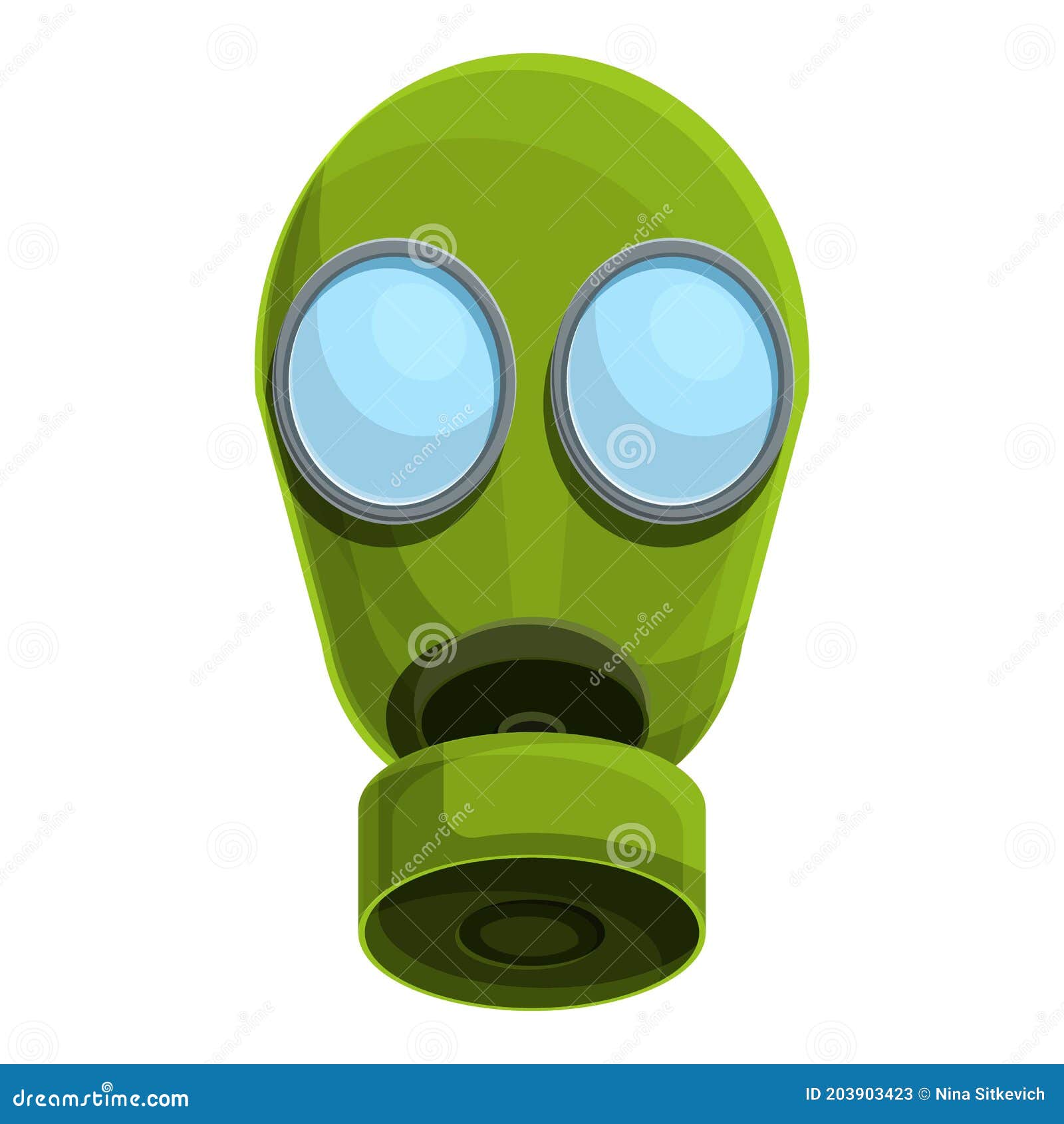 underholdning Glæd dig Pelagic Green Gas Mask Icon, Cartoon Style Stock Vector - Illustration of  background, chemical: 203903423