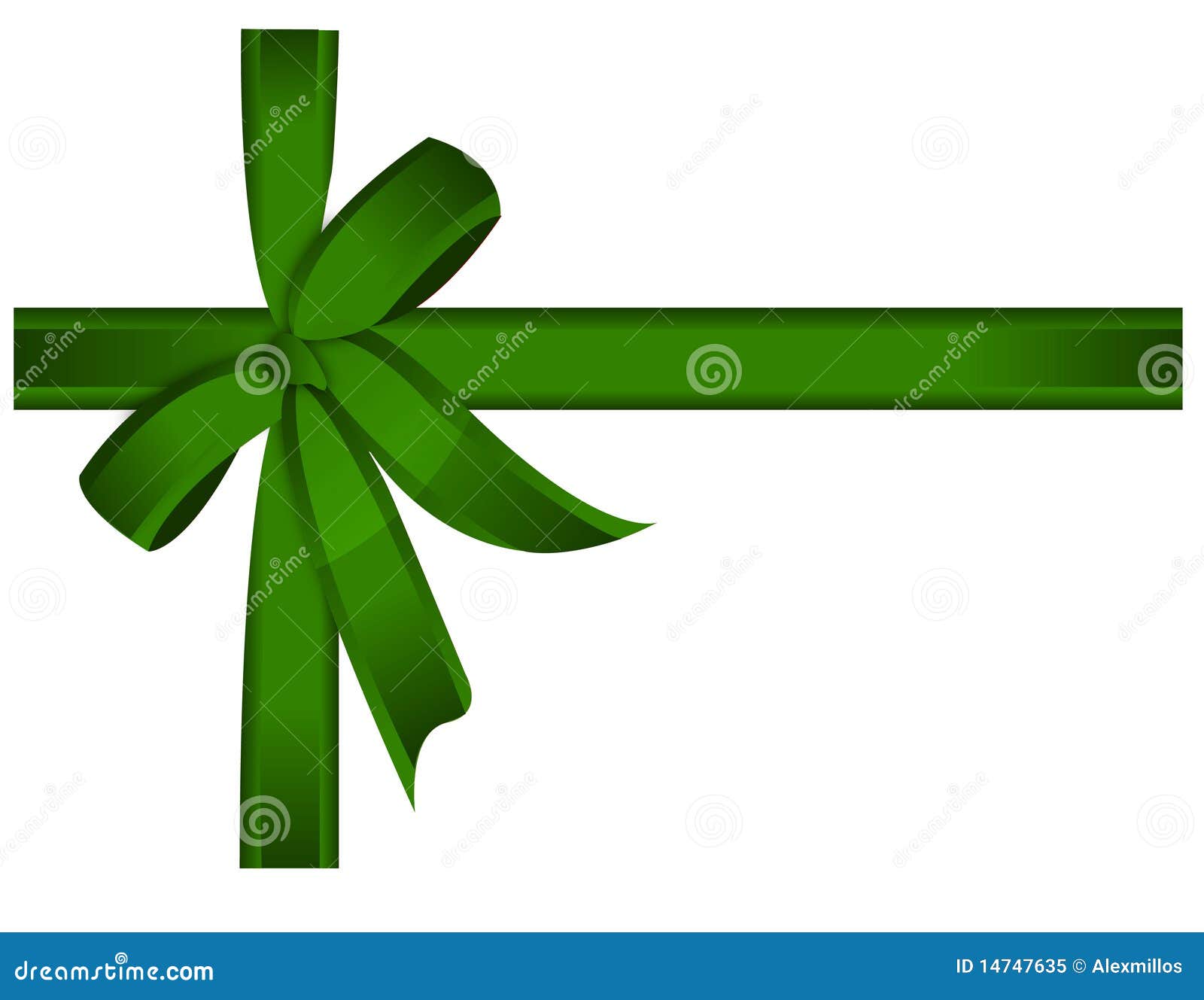 Download Green Gift Ribbon Bow Vector Stock Vector Illustration of holiday