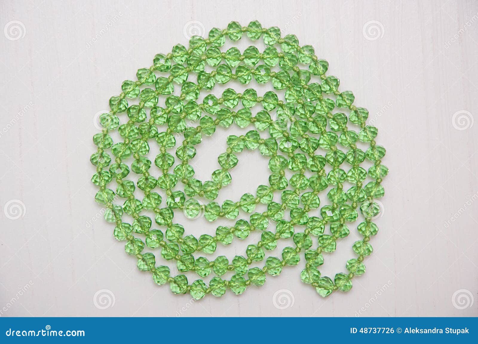 Green glass beads stock photo. Image of fashion, beads 48737726