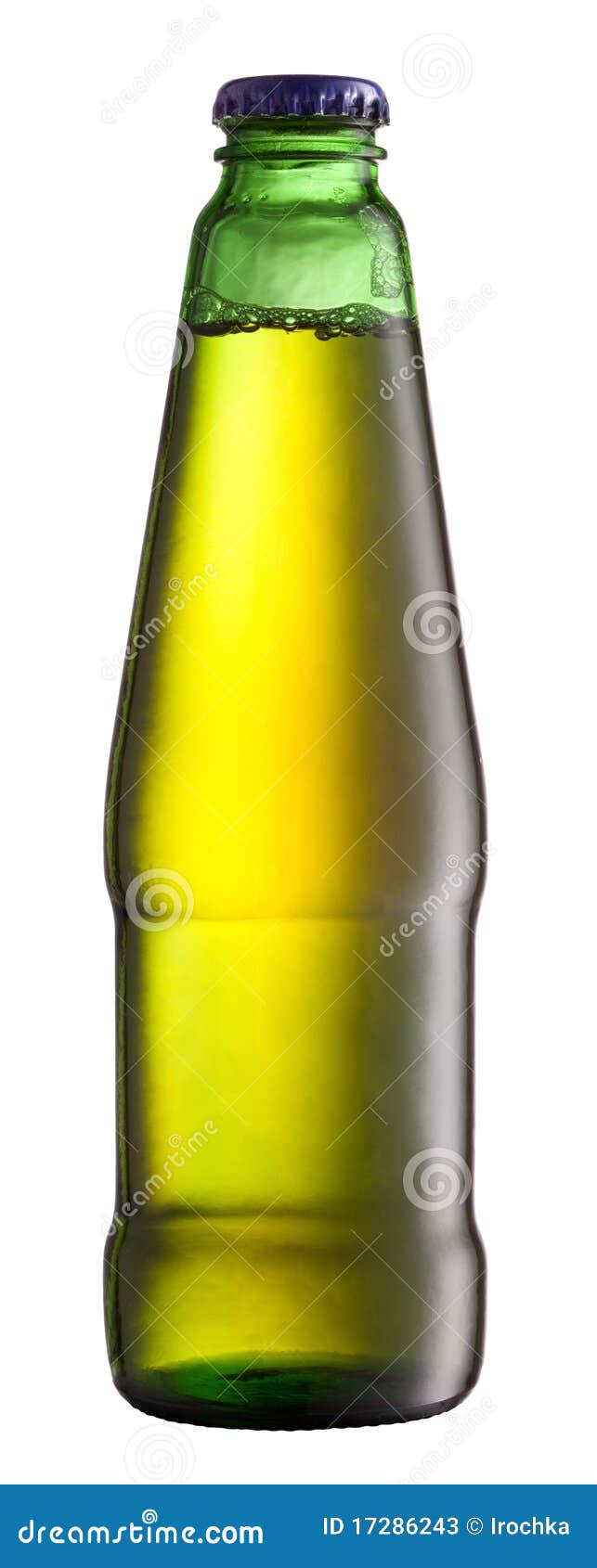 Green Glass Beer Bottle stock image. Image of soda, unlabeled 17286243