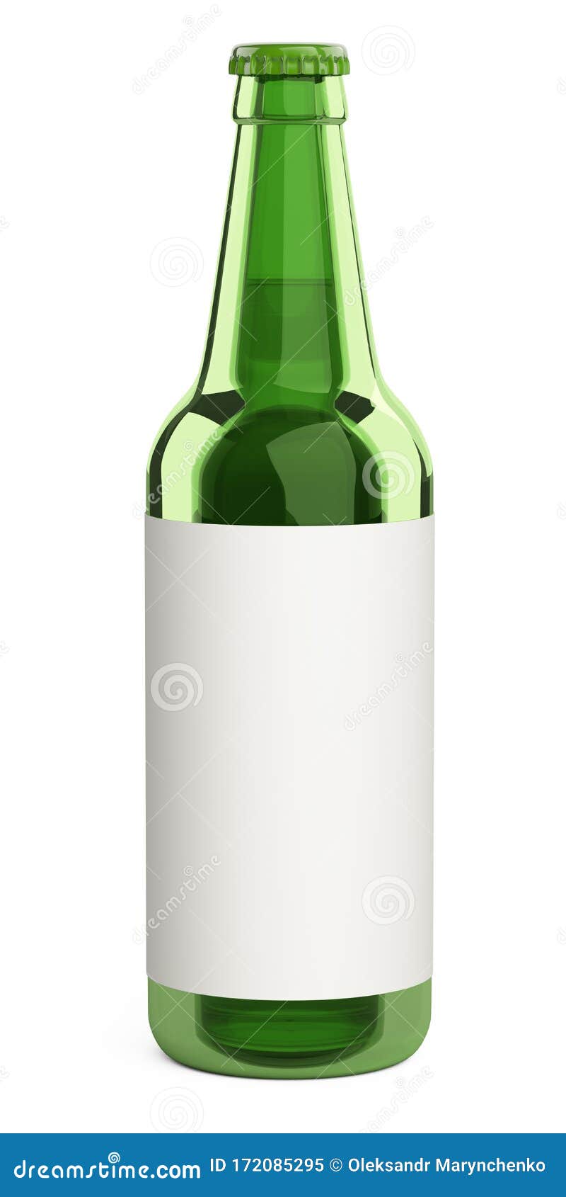 Download Download Green Glass Bottle With Stout Beer Mockup