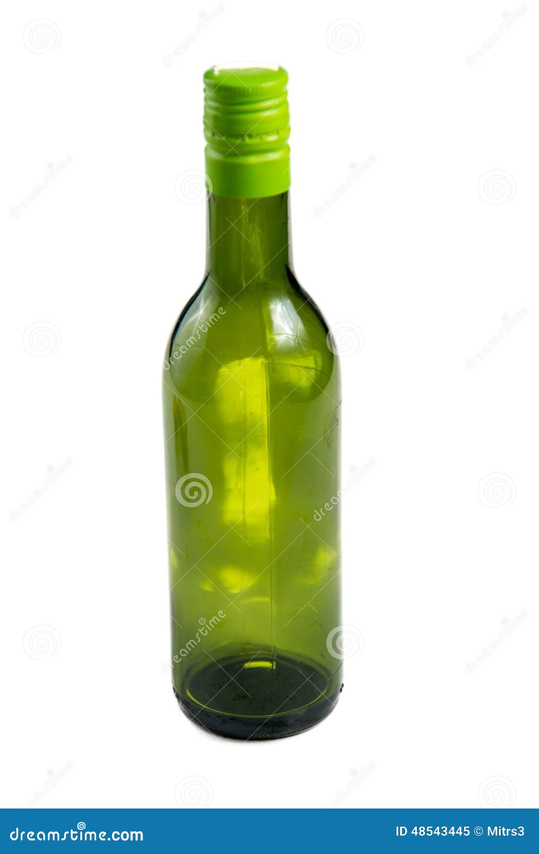 Green glass bottle stock image. Image of empty, clear 48543445