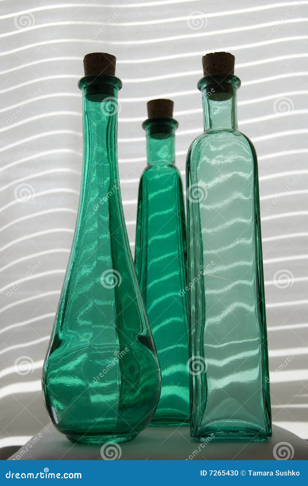Green glass bottles stock photo. Image of lighteffects 7265430
