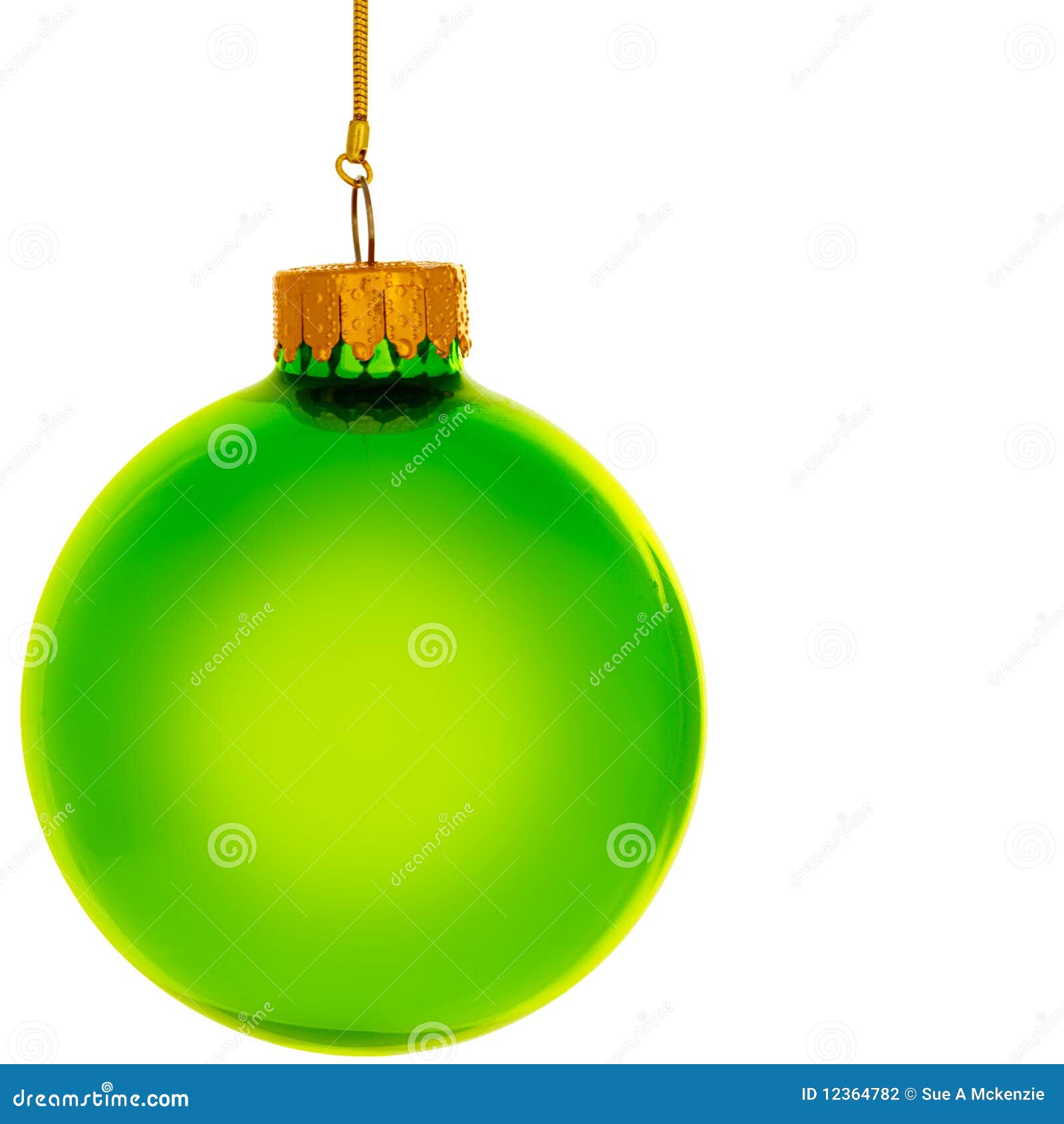 Green Glass Christmas Ornament Stock Photo Image of green, gold 12364782