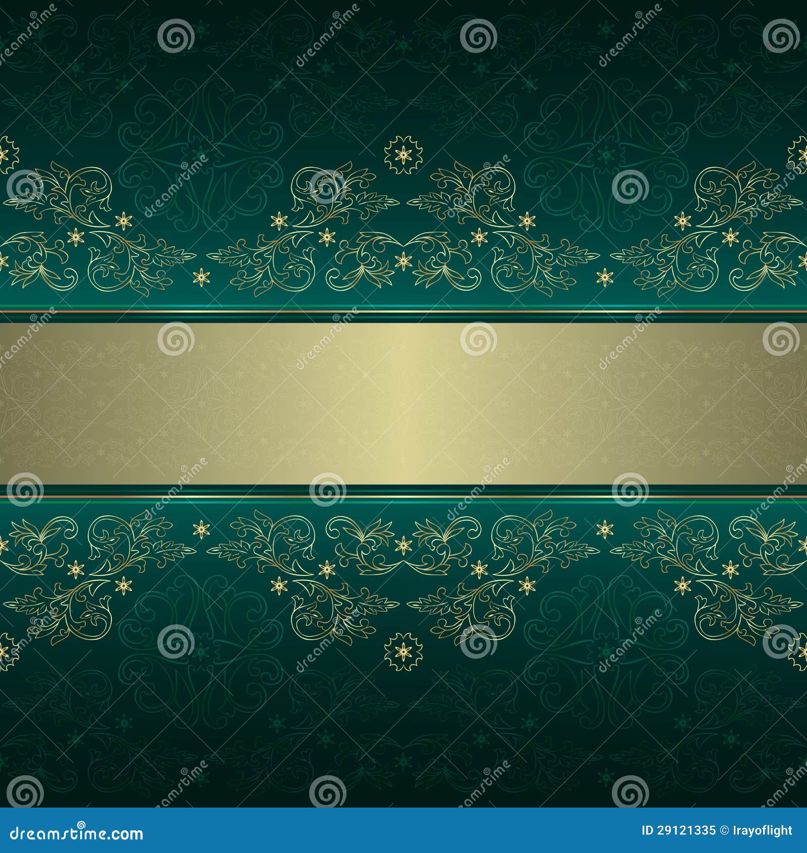 Royal Green And Gold Background