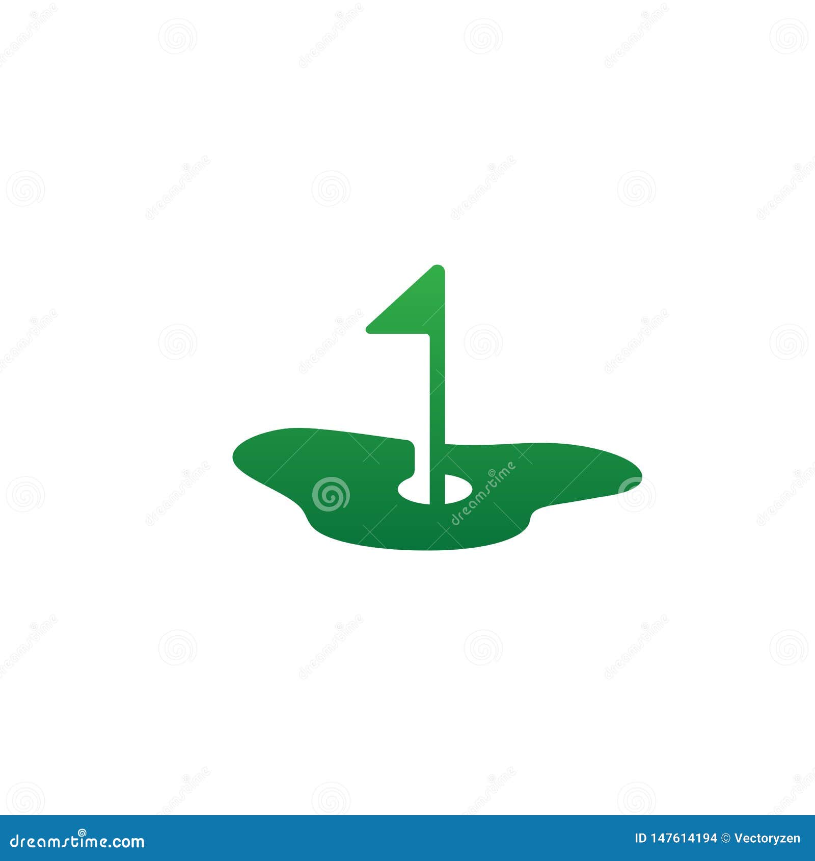 Green Golf Logo Icon Vector Illustration Design Element Stock Vector Illustration of ball