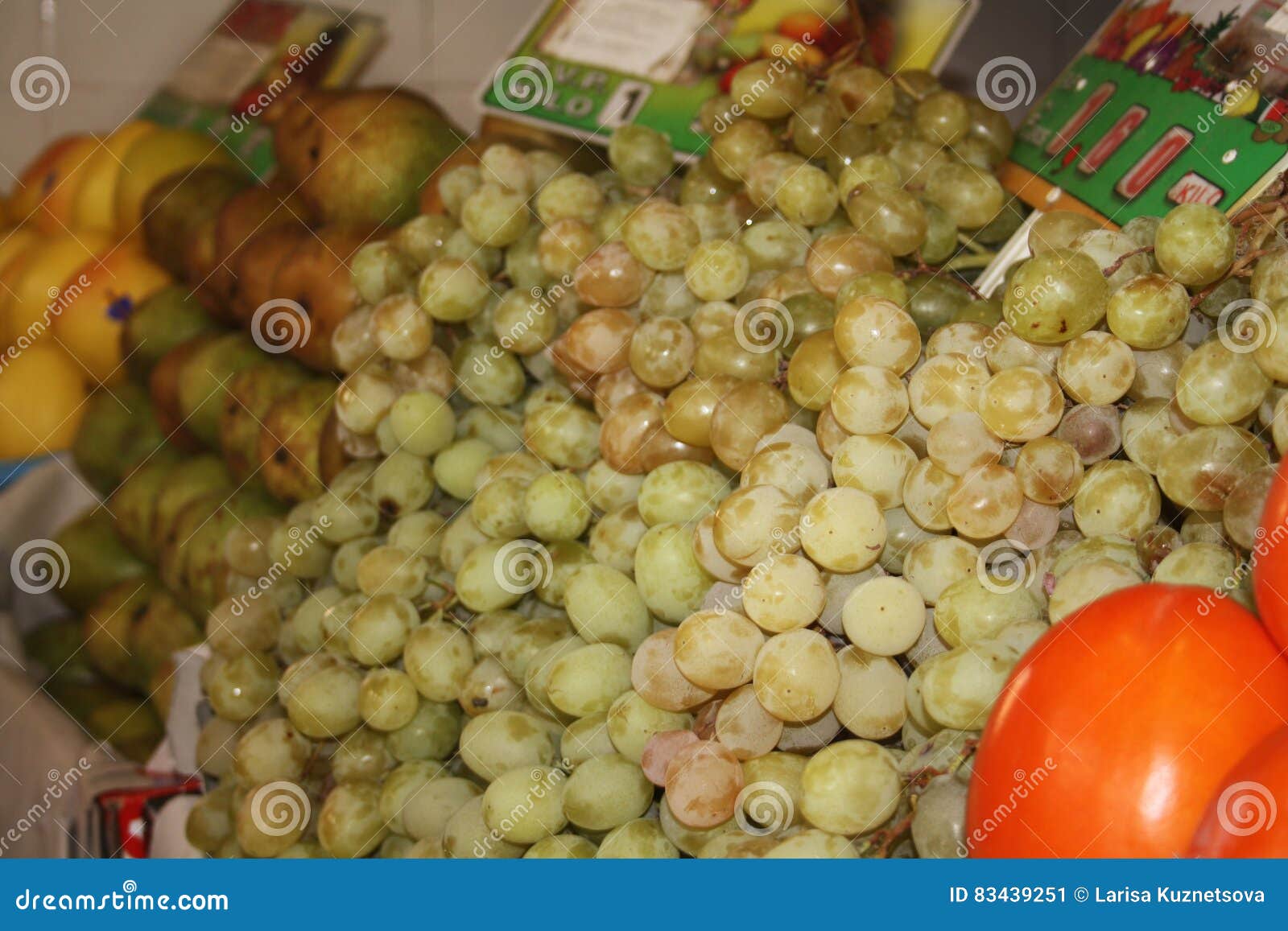 Green grapes stock image. Image of bunch, healthy, fruit 83439251