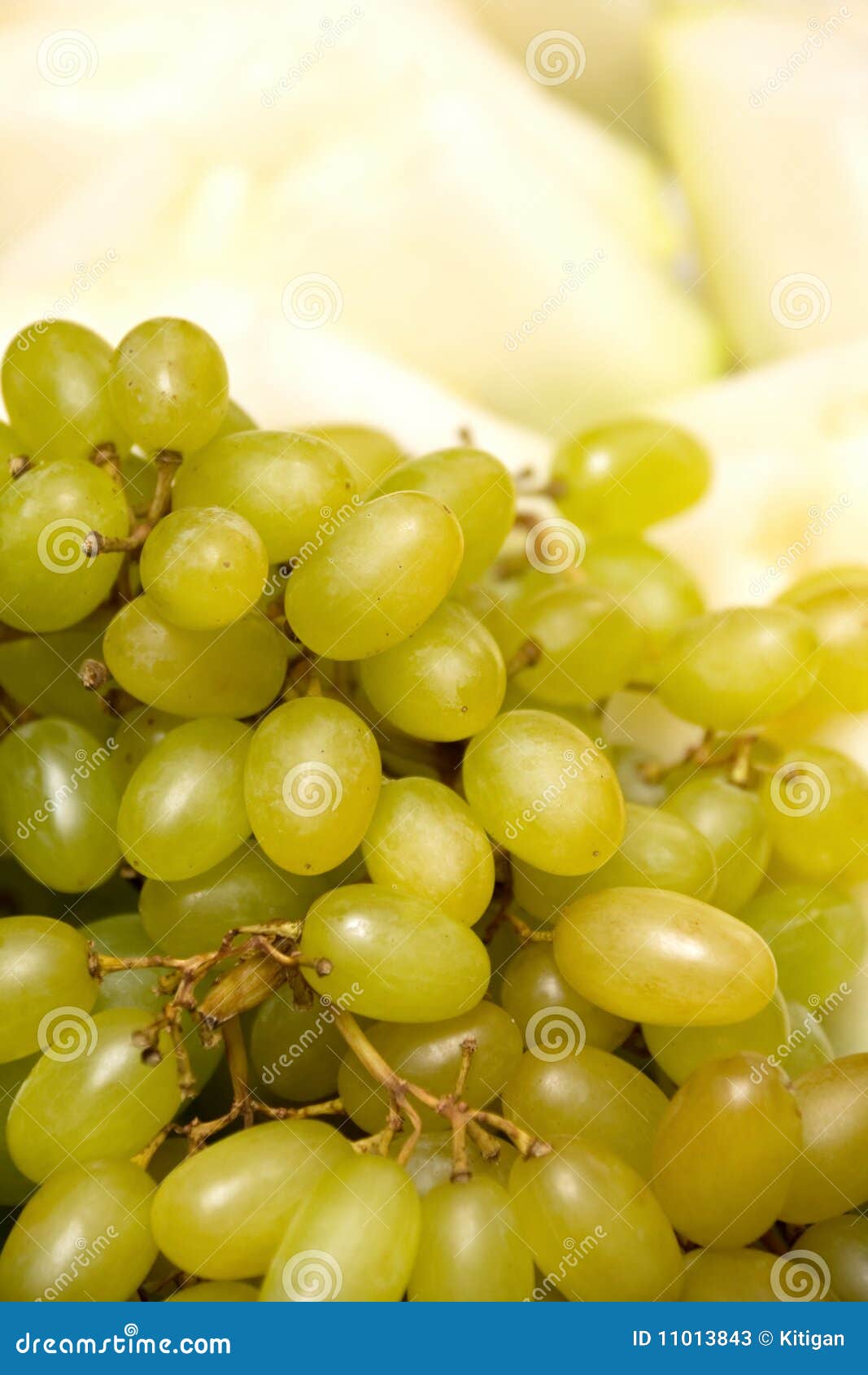 Green Grapes and Melon stock image. Image of green, color 11013843