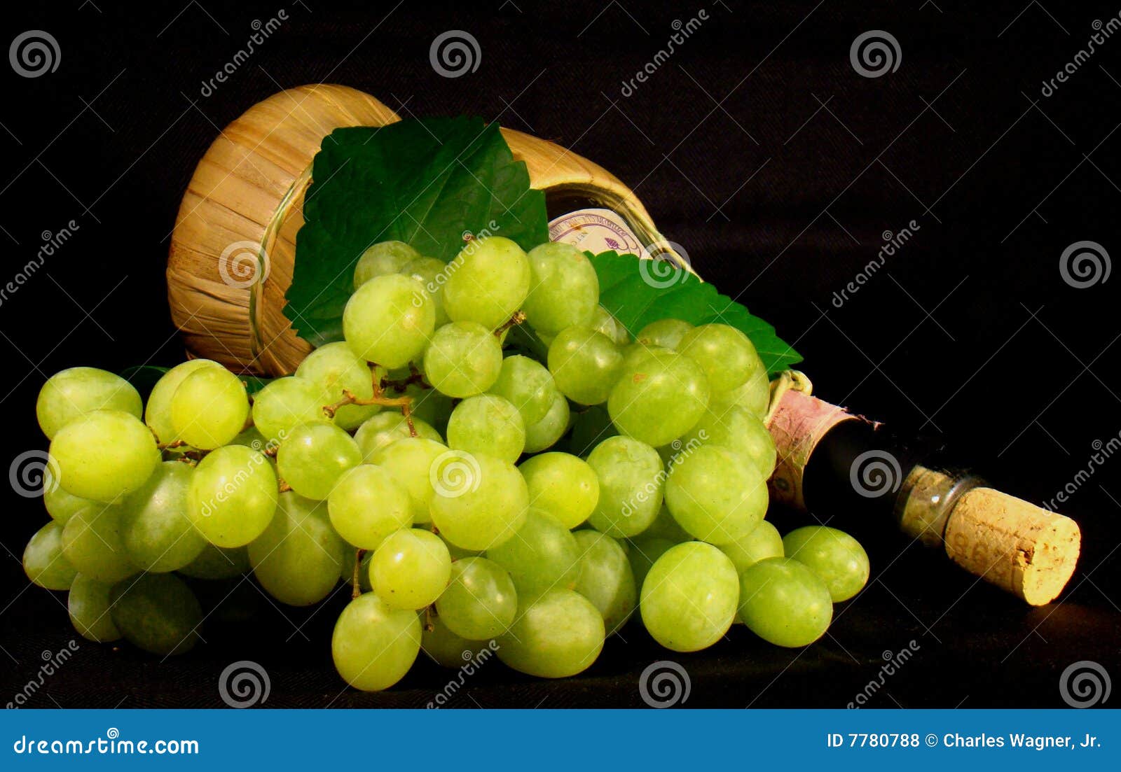 Green Grapes and Wine stock photo. Image of france, italy 7780788