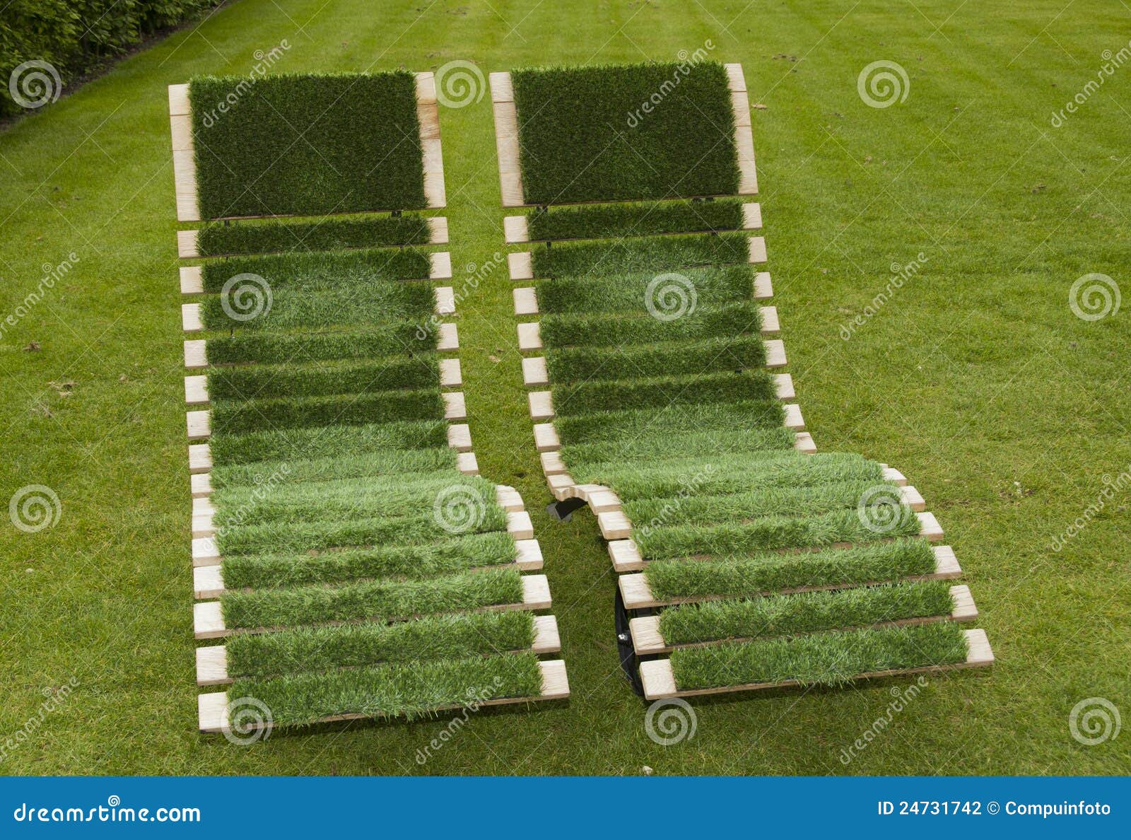 Green grass chairs stock photo. Image of outdoors, summer 24731742