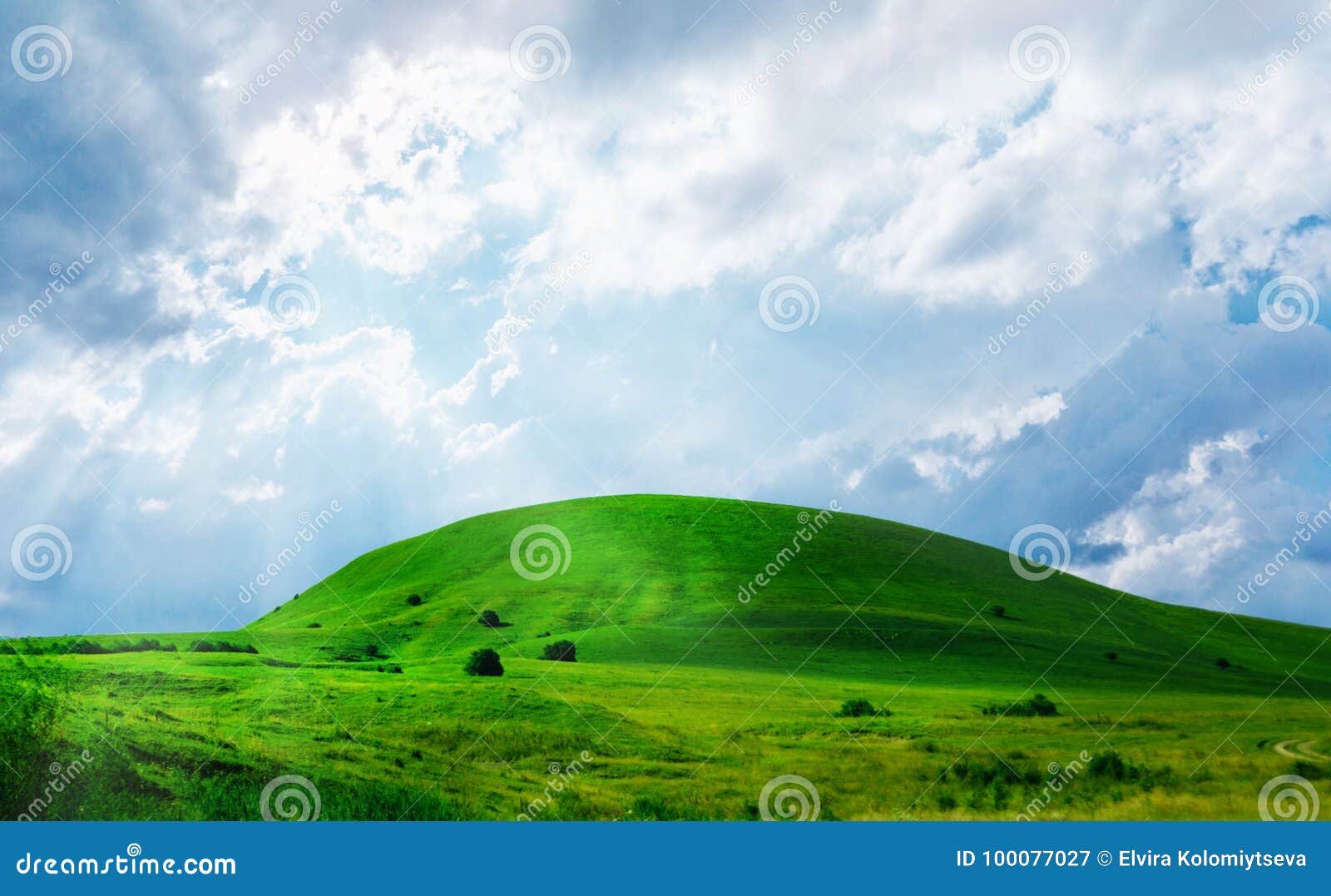 green grass hill