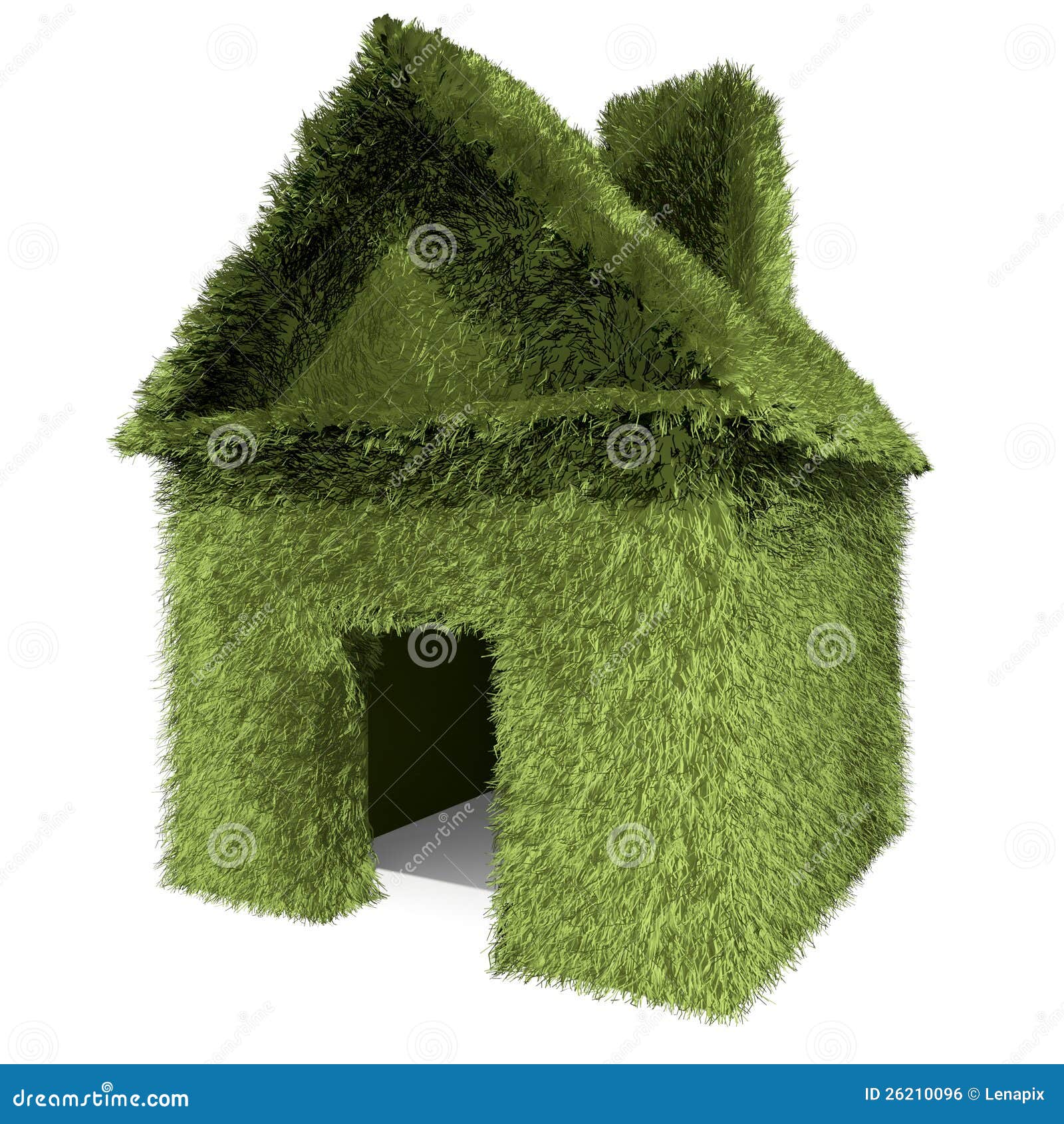 Green grass house stock illustration. Illustration of symbol 26210096