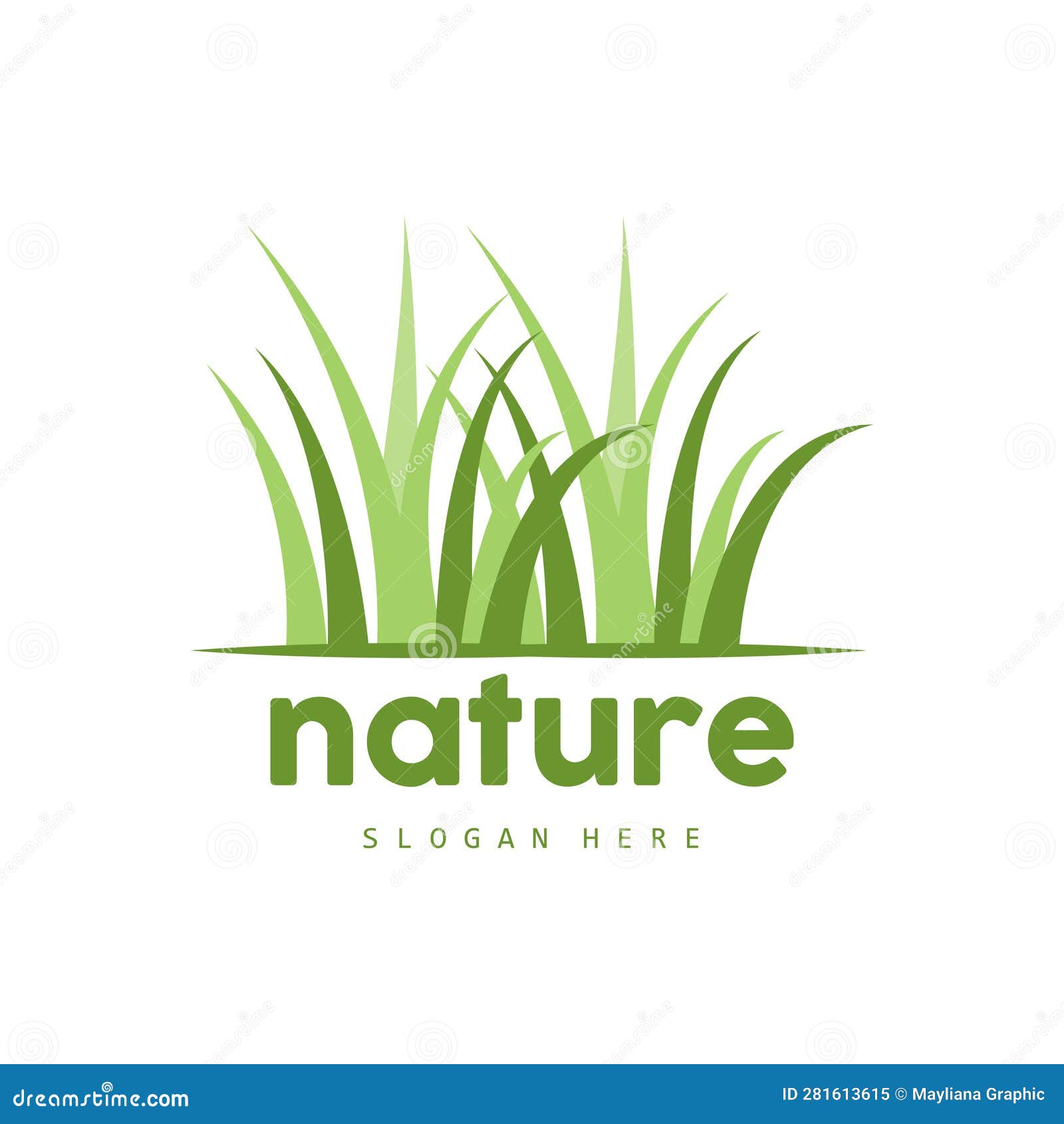 green grass logo, nature plant , agriculture leaf simple , template icon 