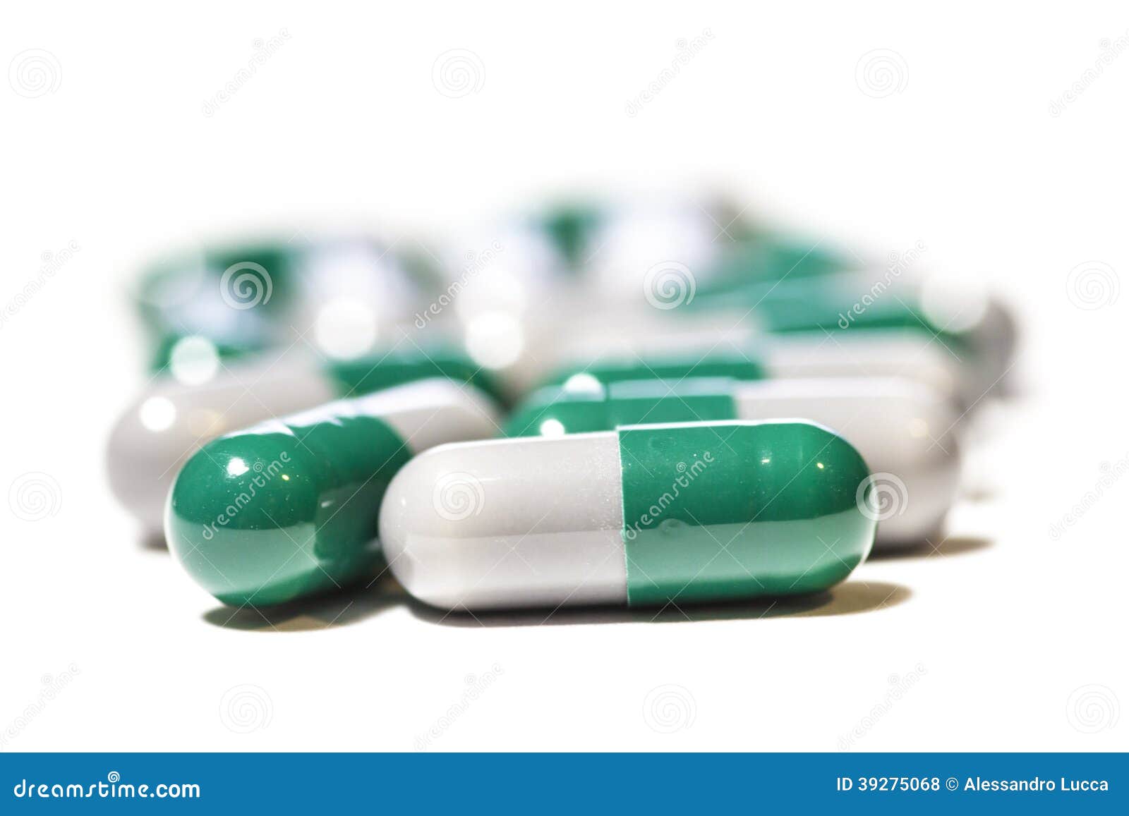 Green and grey capsules stock photo. Image of science 39275068