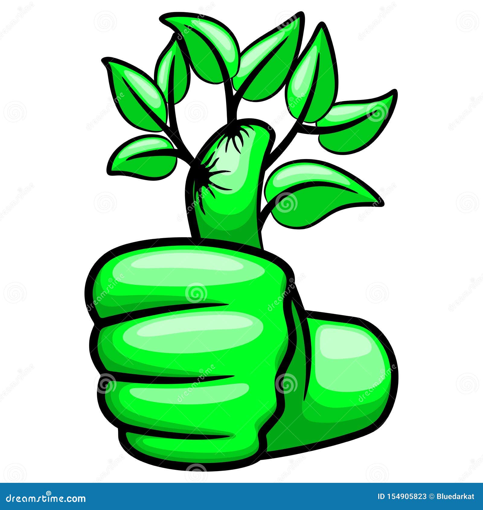 Green thumb cartoon