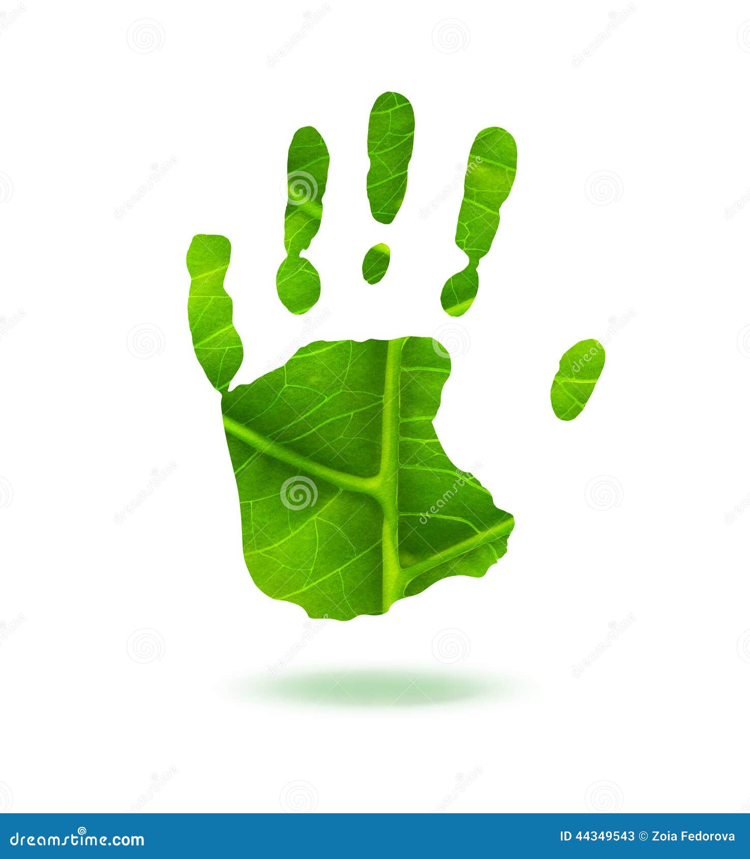 Green handprint stock illustration. Illustration of print 44349543