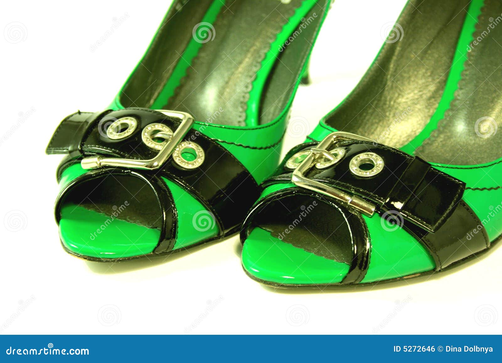 Green Highheeled shoes stock photo. Image of stylish 5272646