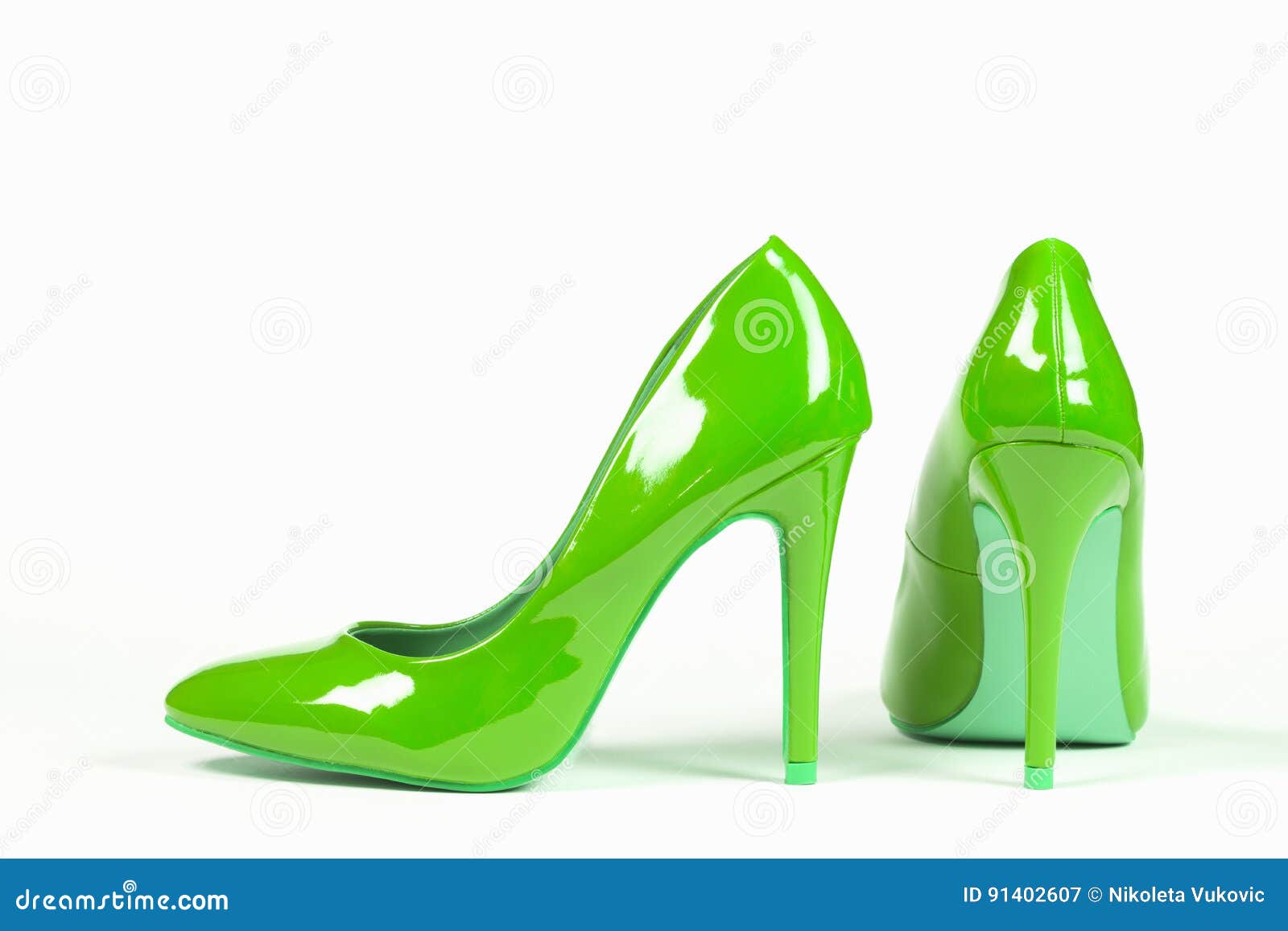 RAID Jovia heeled mules in bright green textured satin | ASOS