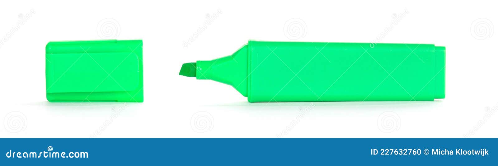 Green Highlighter Marker, Isolated Stock Photo Image of blue, tool