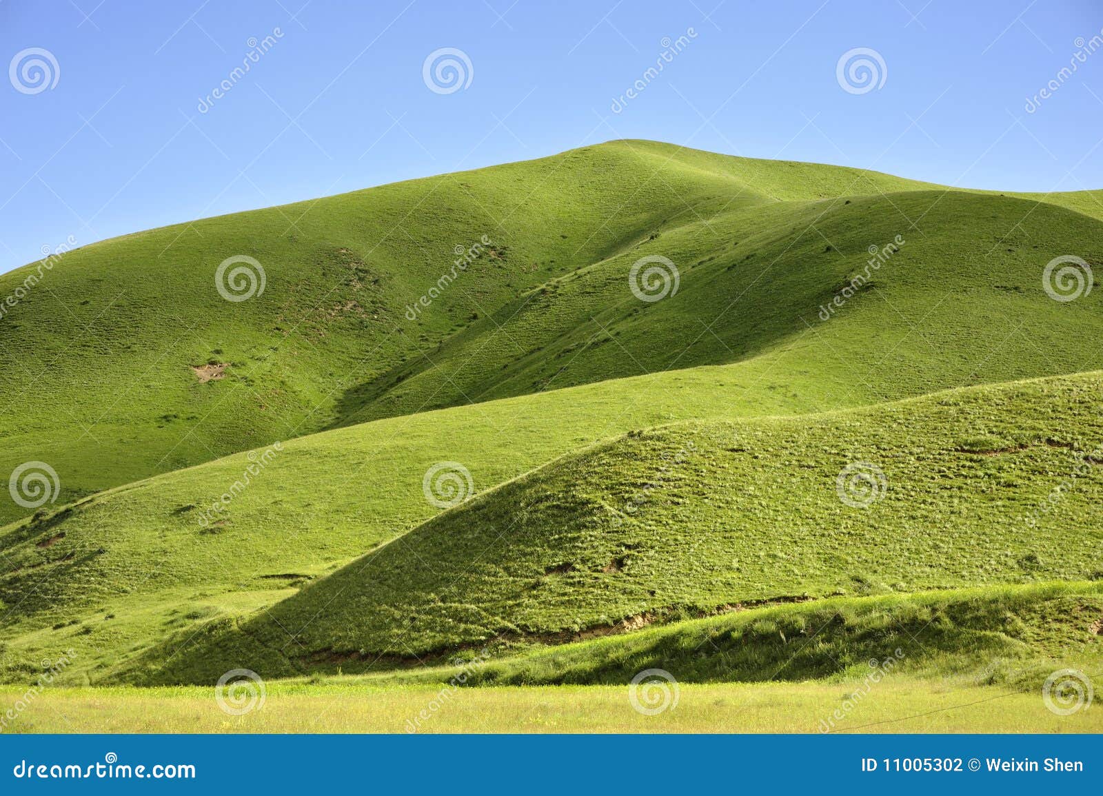 Green hill stock photo. Image of mountain, clear, green 11005302