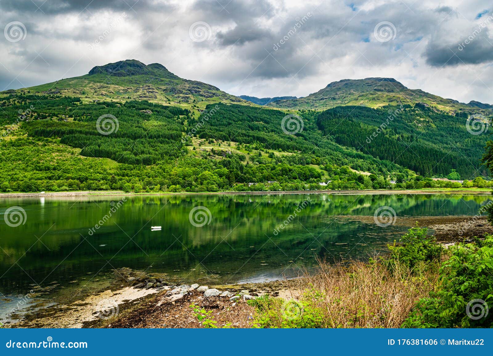 Summer View of Loch Long in Scottish Highlands. Arrochar, Scotland ...