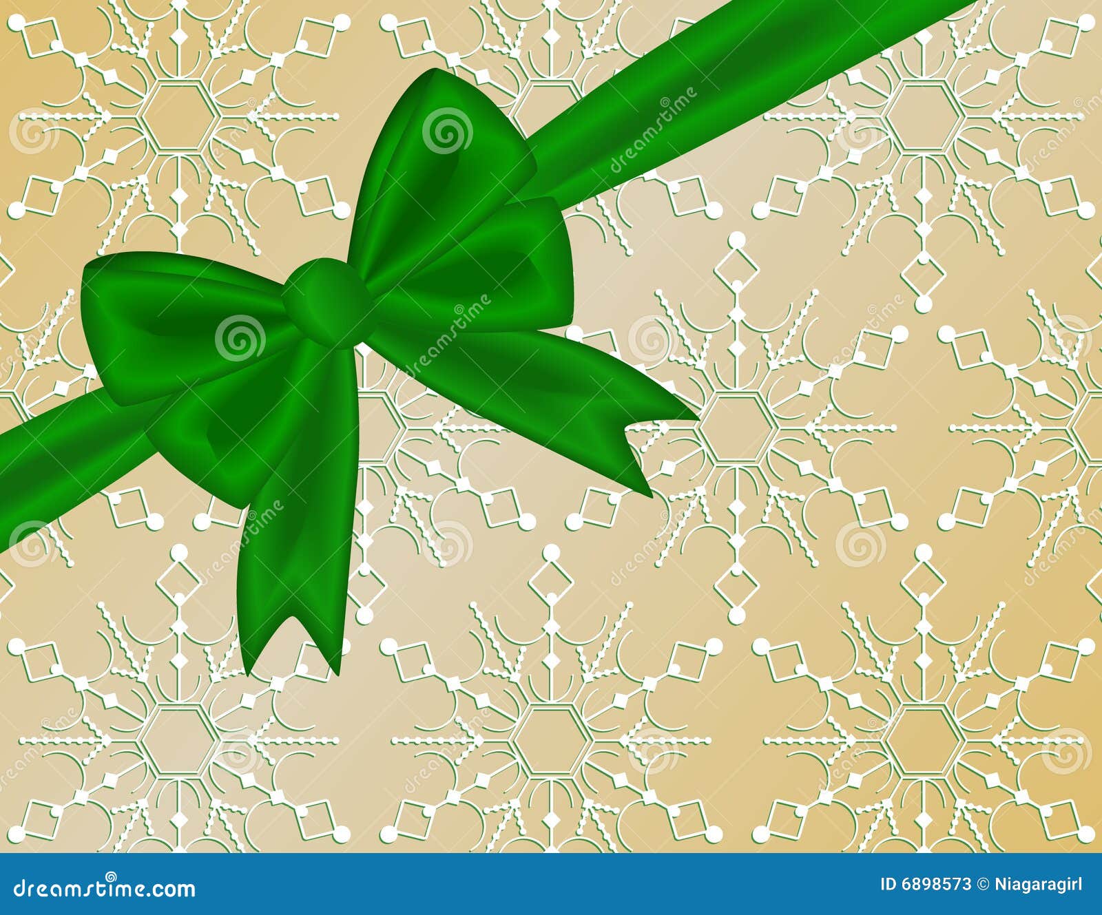 Green Holiday Ribbon Bow stock vector. Illustration of gold 6898573