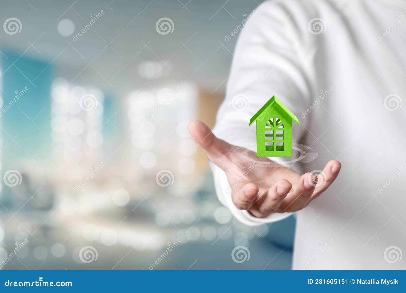 Of Green Home and Energy in the Intelligent Home Stock Image Image of
