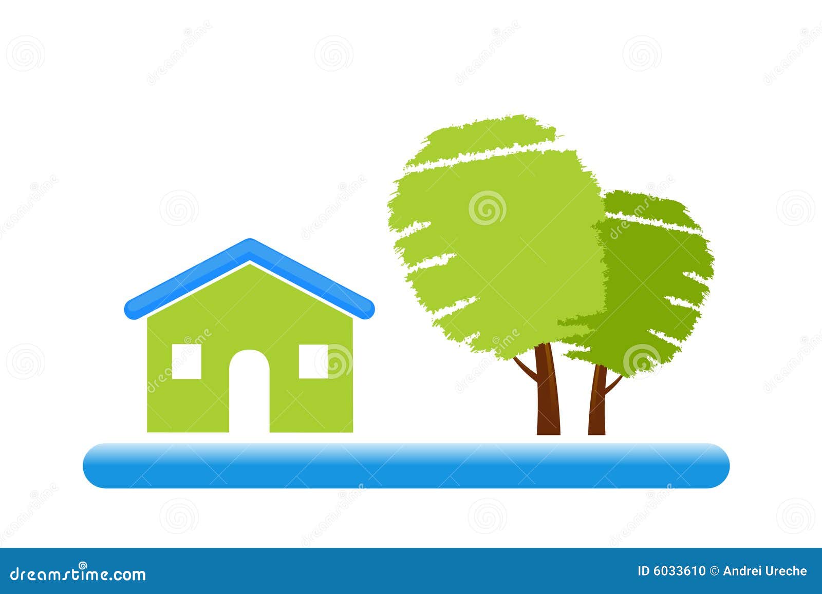 Green Home Icon stock vector. Illustration of icon, green - 6033610
