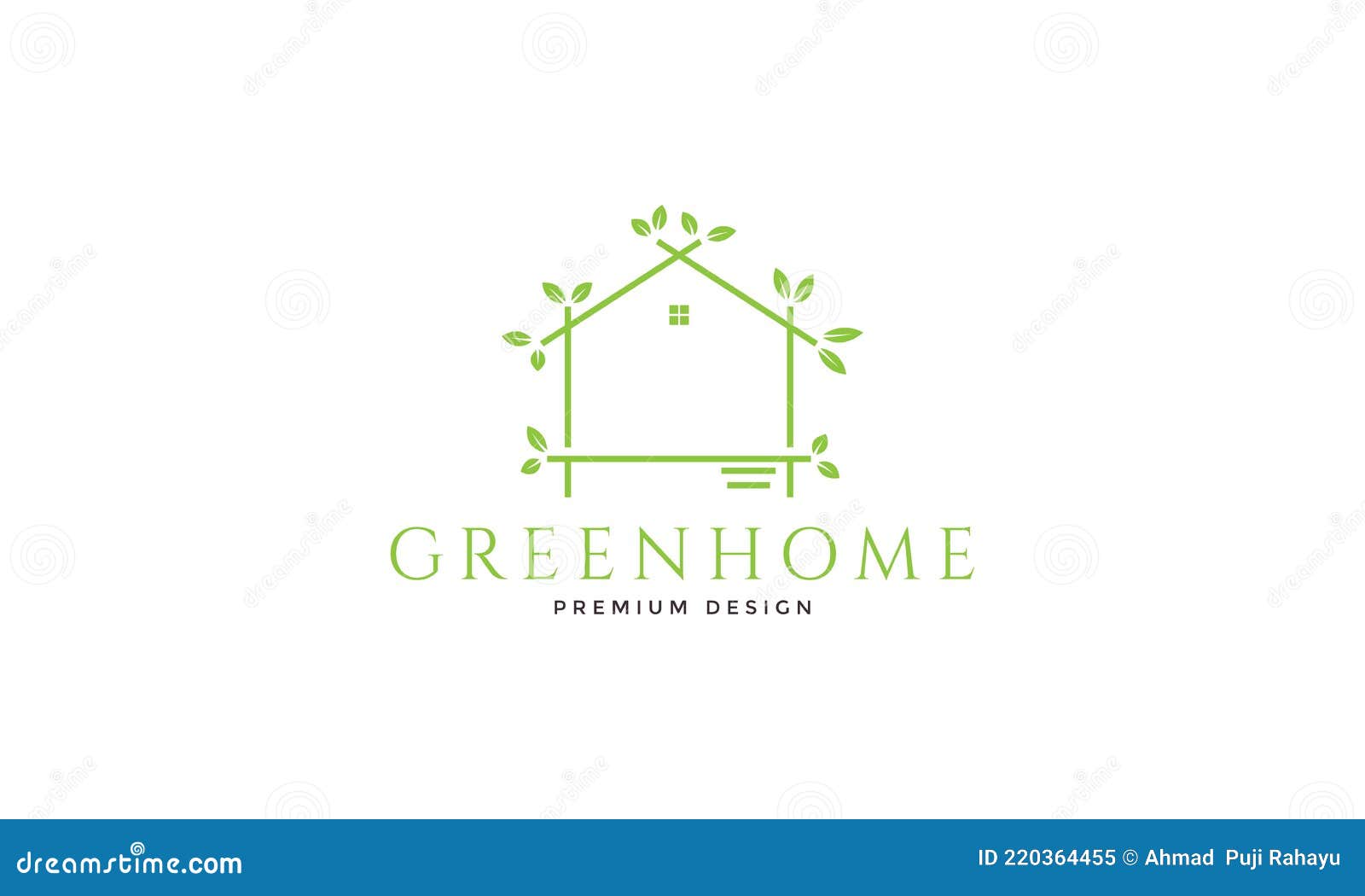 Green Home Leaf Construction Logo Vector Symbol Icon Design Graphic