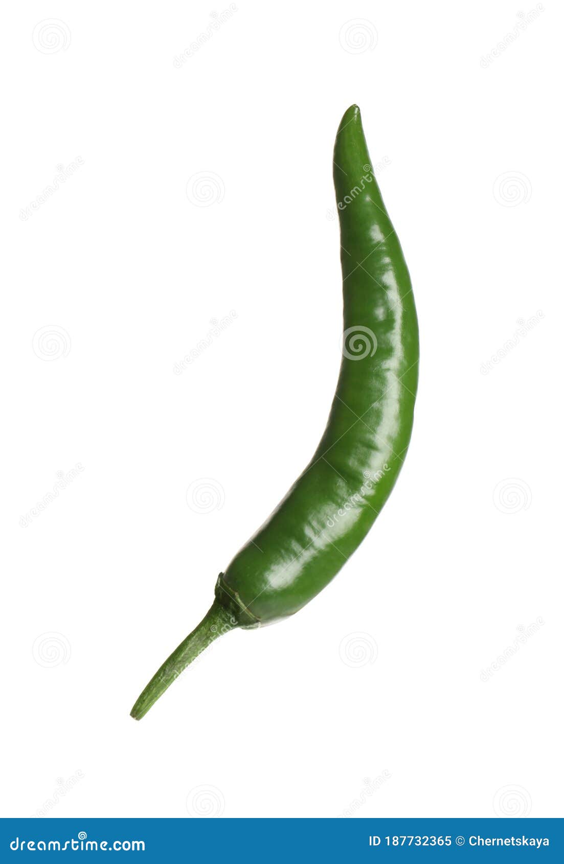 Green Hot Chili Pepper Isolated Stock Image Image of fresh, mexico