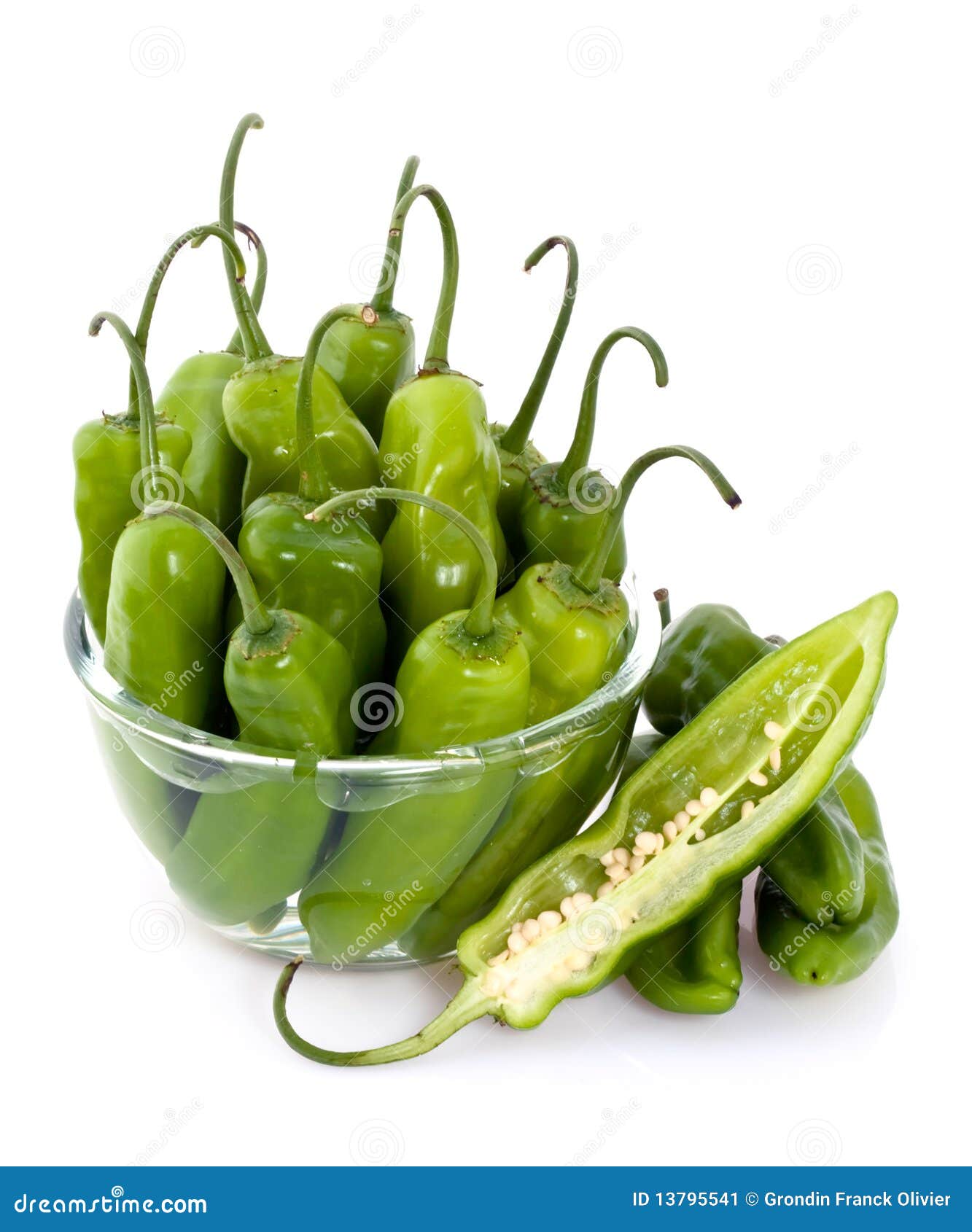 Green hot peppers stock image. Image of peperoni, green 13795541
