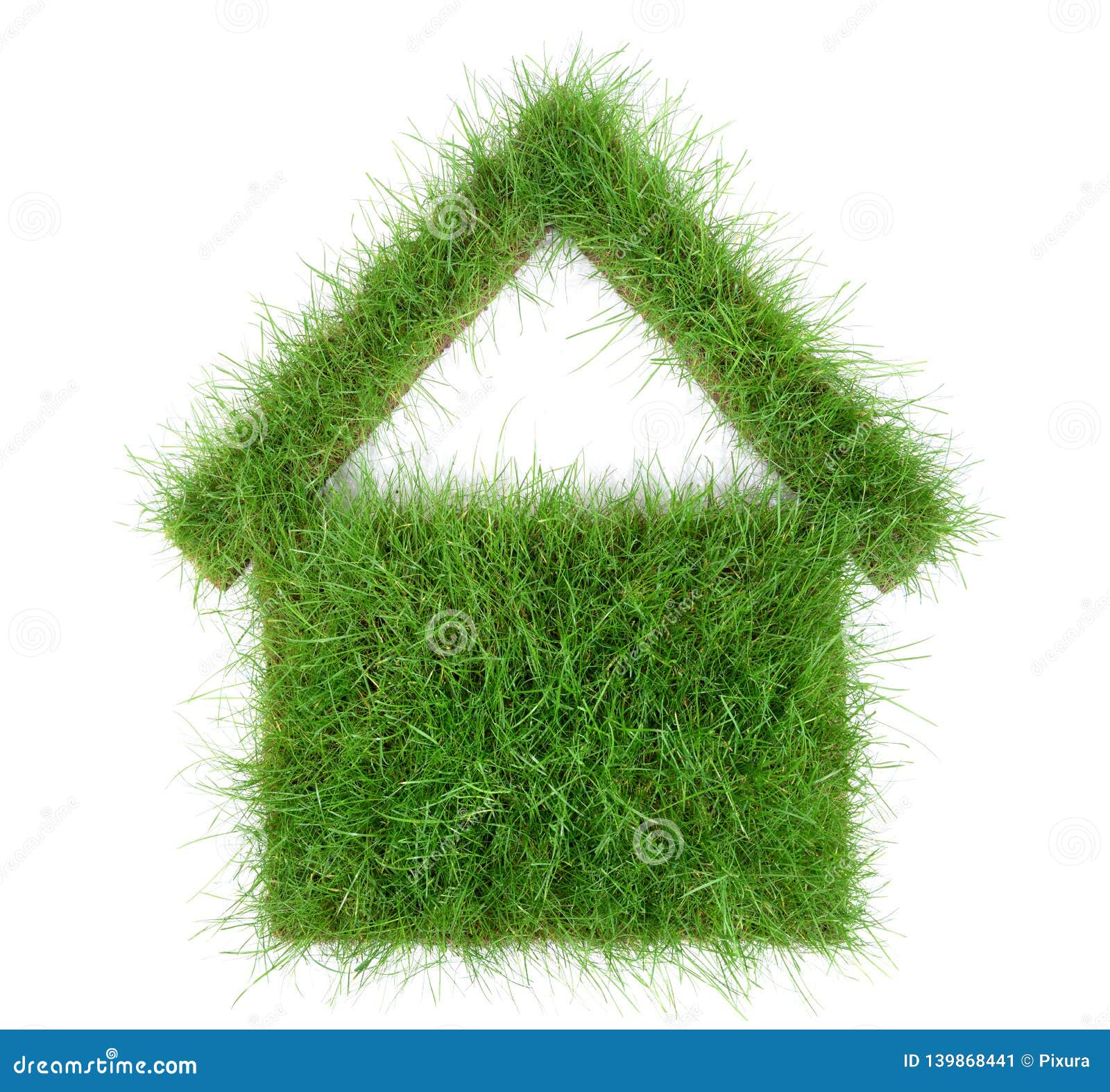Green House Concept Grass House on White Background Stock Image Image of mortgage, house