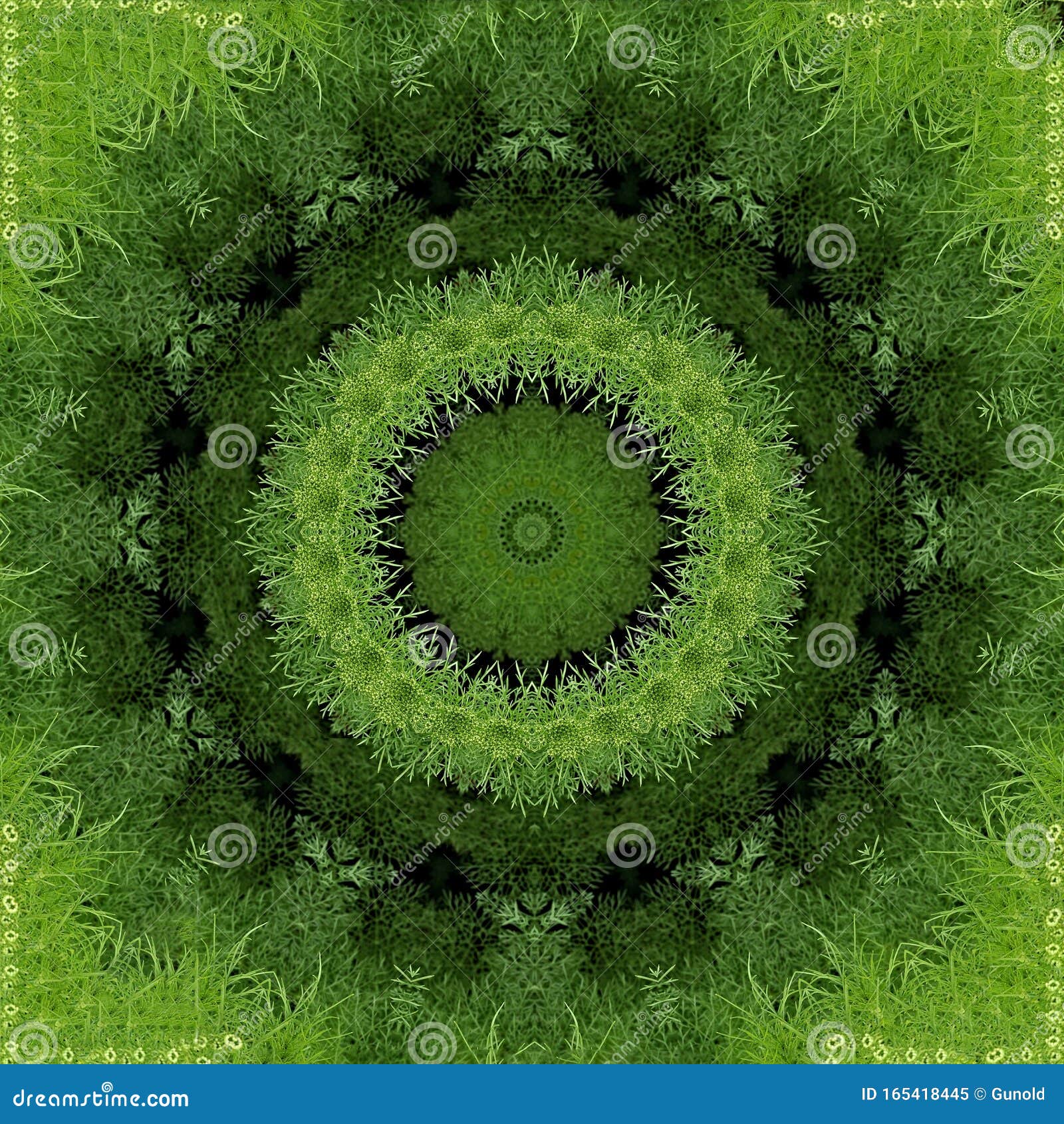 Green Illustration Made of a Meadow Stock Illustration Illustration