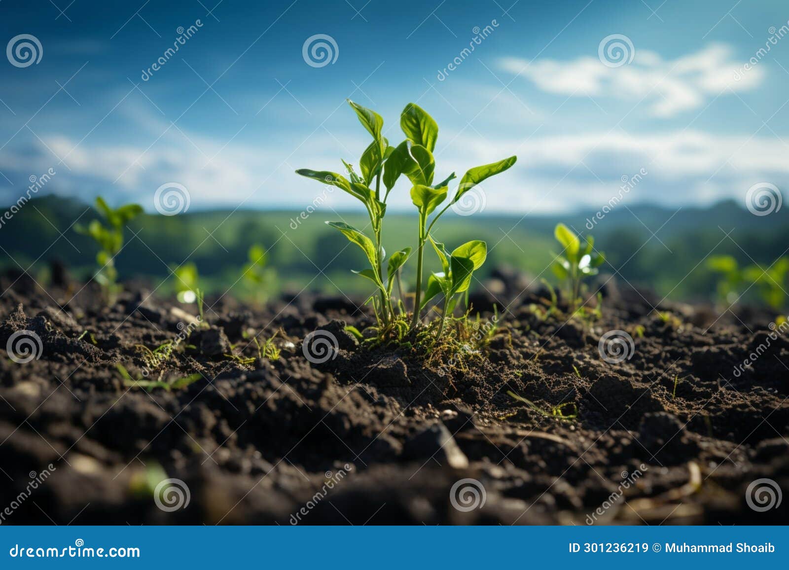 green initiative new tree planted as part of the fight against climate change