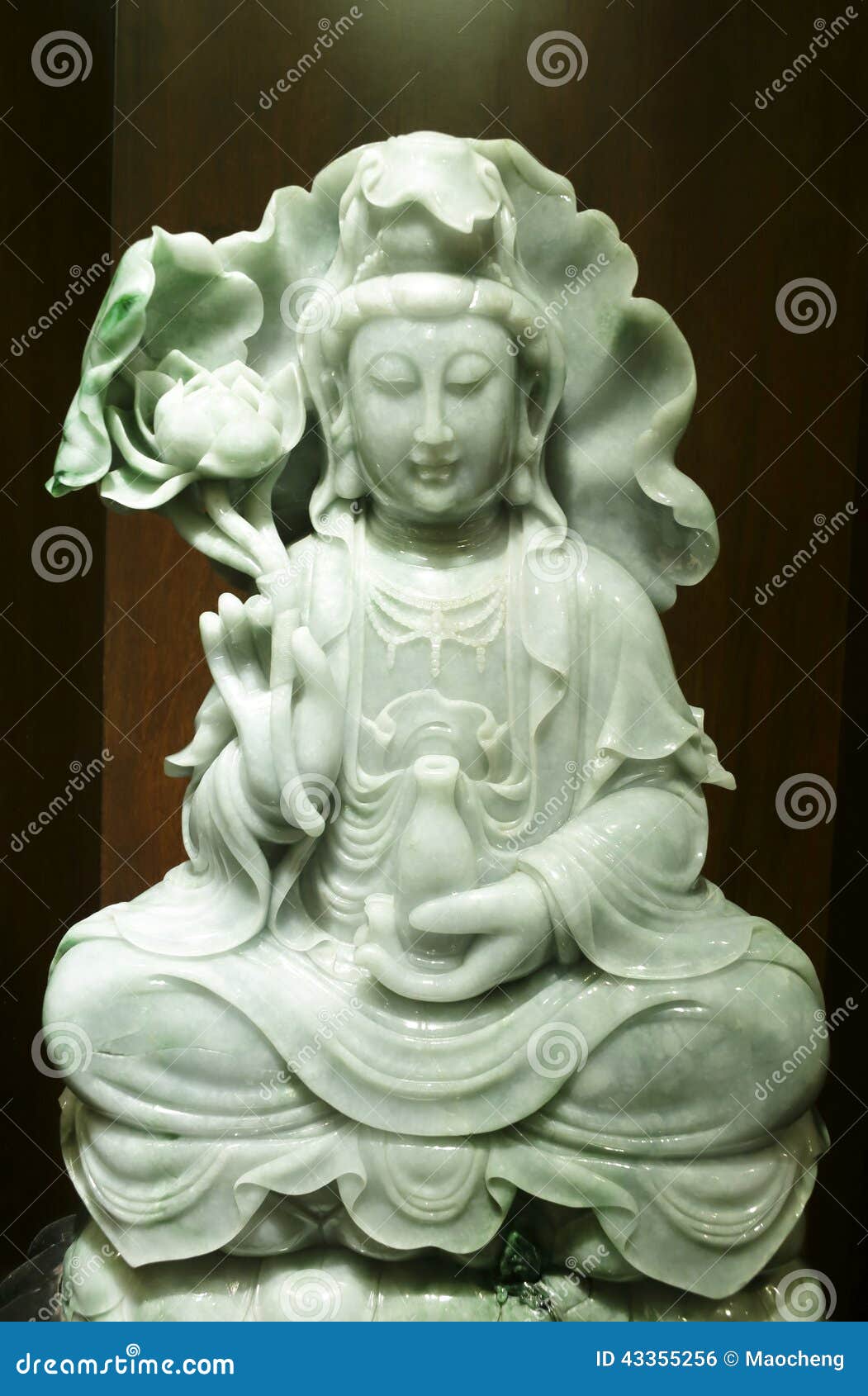 Green jade goddess stock photo. Image of compassion, deity 43355256