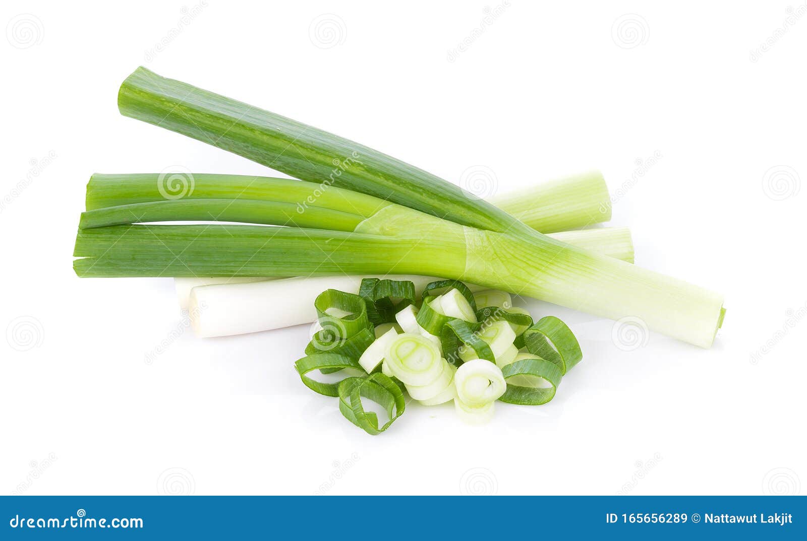 Green Japanese Bunching Onion on White Background Stock Image Image of white, yummy 165656289