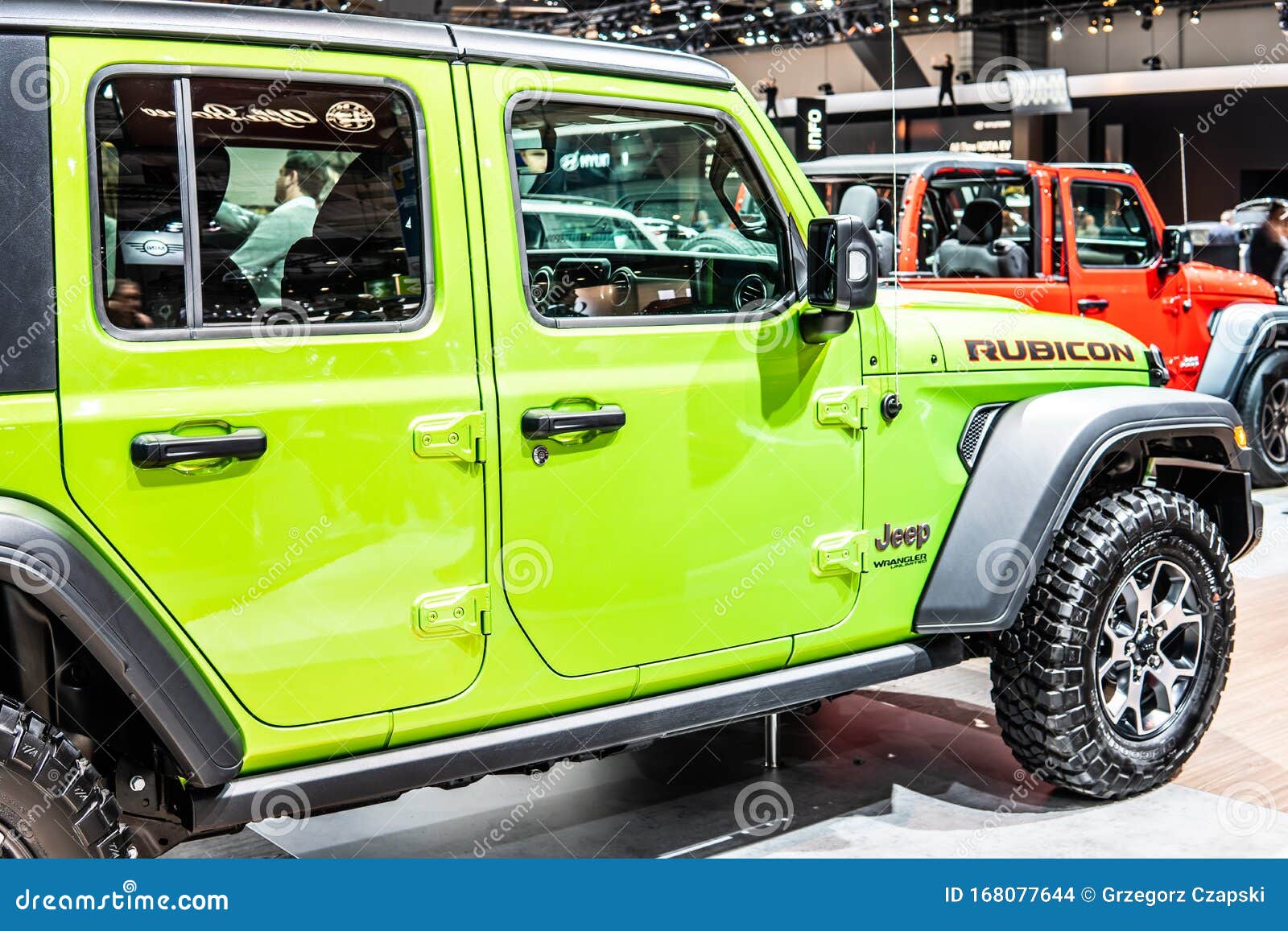 Green Jeep Wrangler Rubicon at Brussels Motor Show, Four-wheel Drive  Off-road Vehicle Manufactured by Jeep Editorial Stock Image - Image of  modern, industry: 168077644