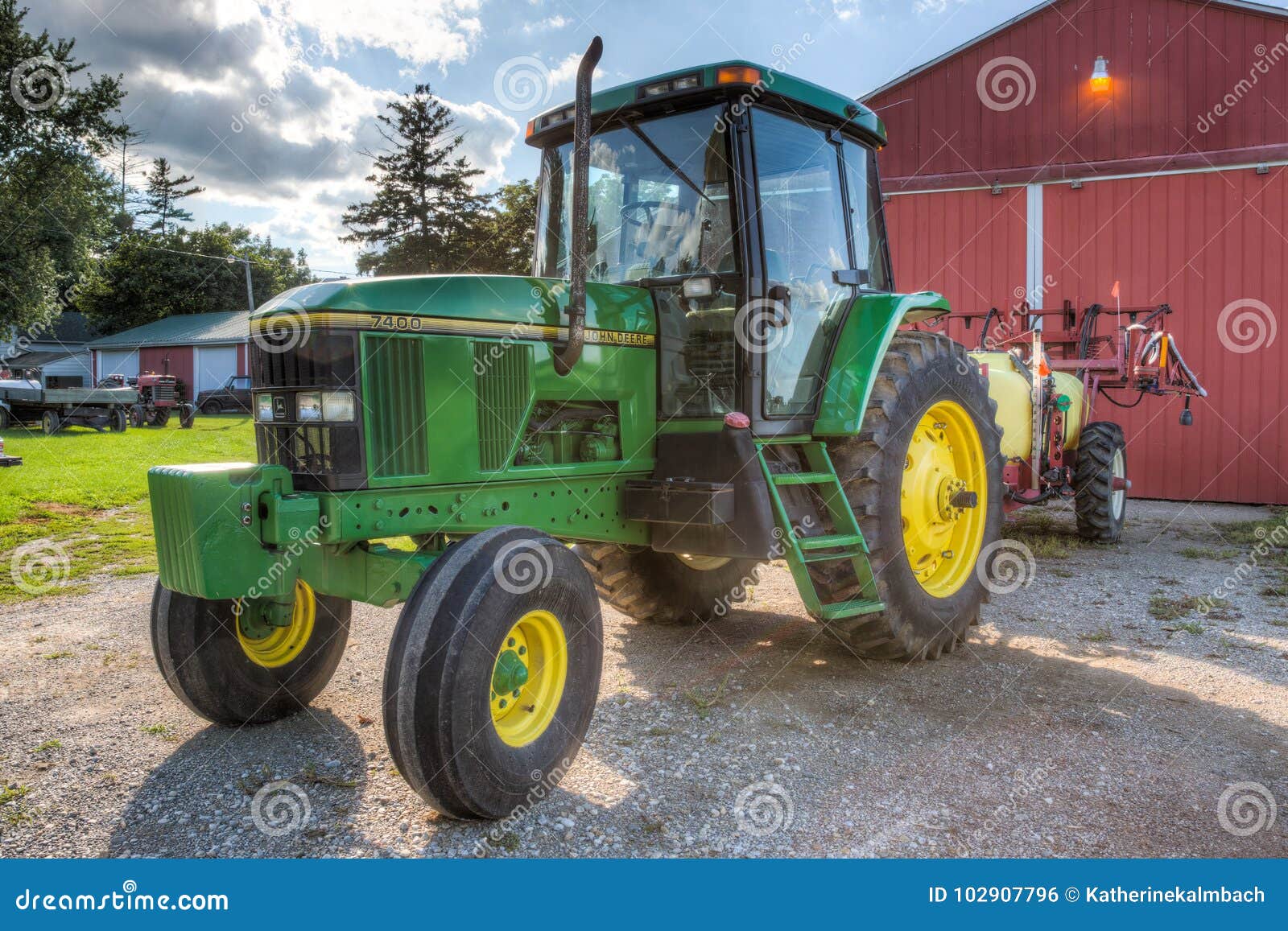 Green John Deere Tractor on a Farm Editorial Photo Image of farmer
