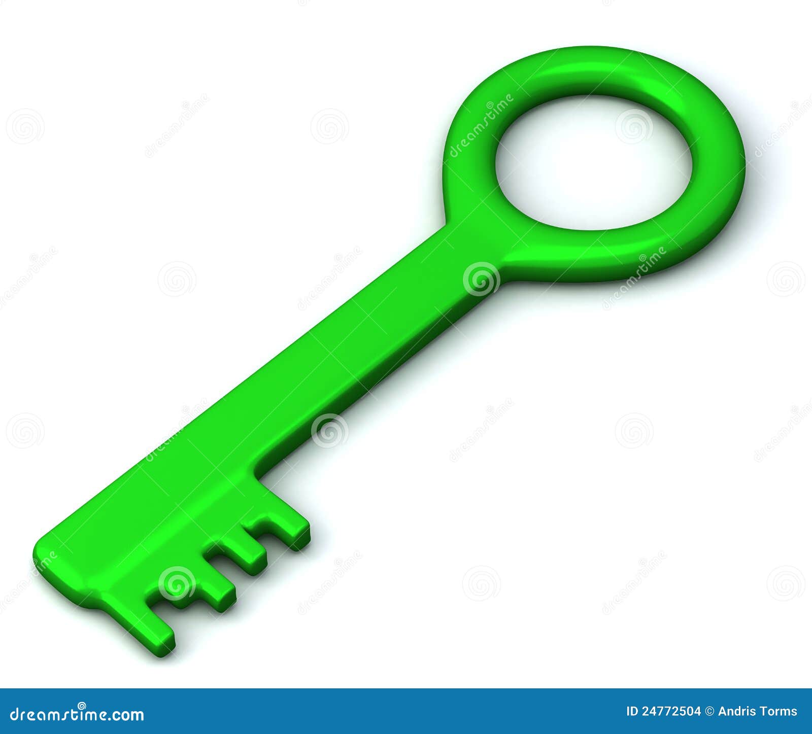 Green Key Icon 3d Stock Images - Image: 24772504