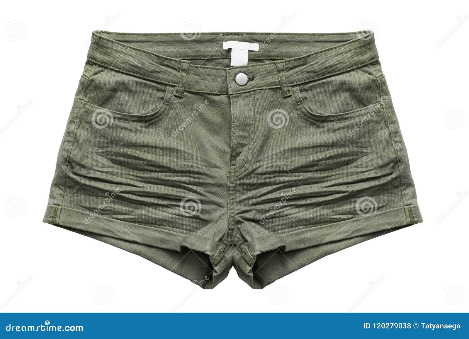 Khaki shorts isolated stock photo. Image of garment - 120279038