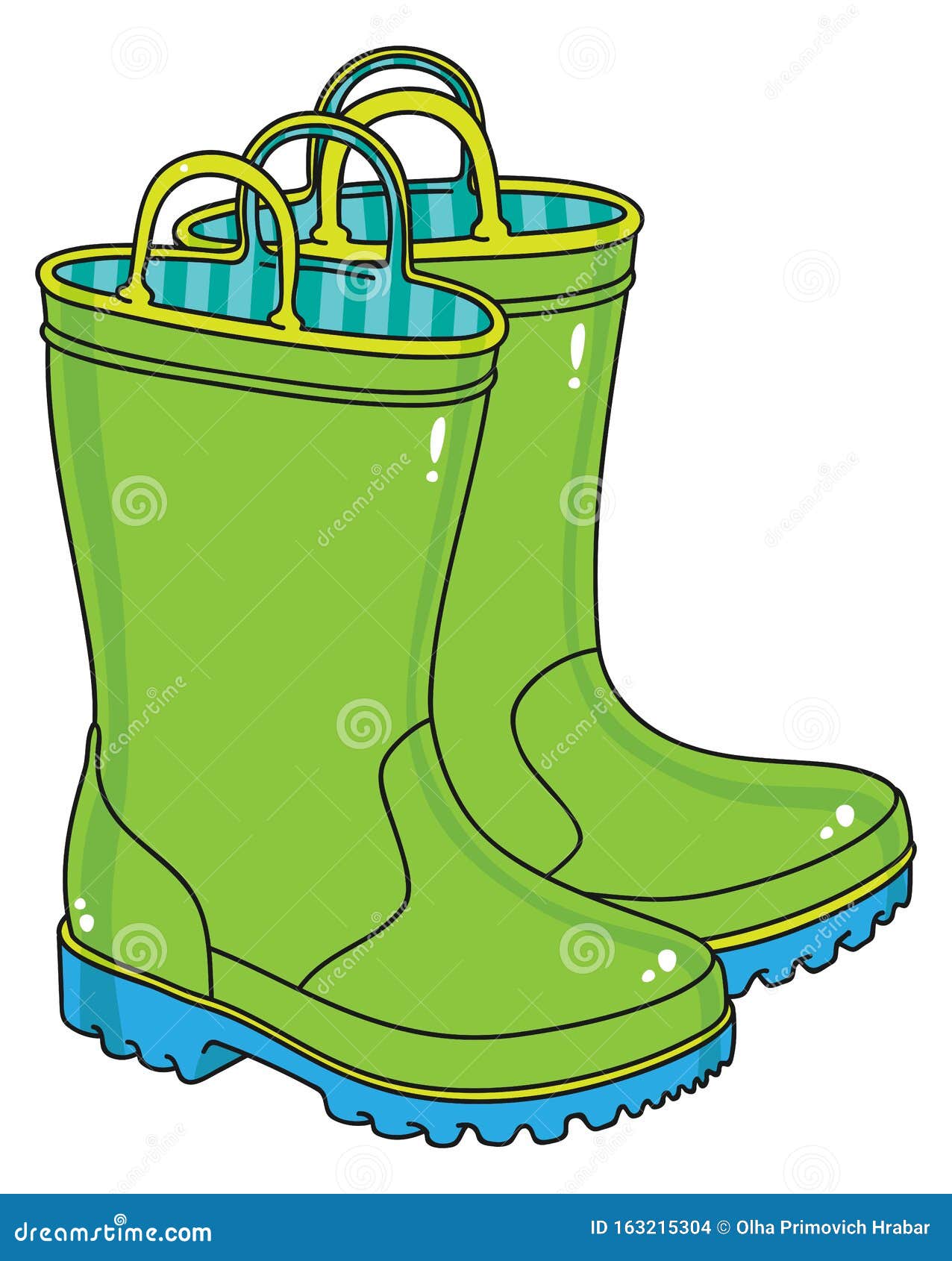 kids green rain boots