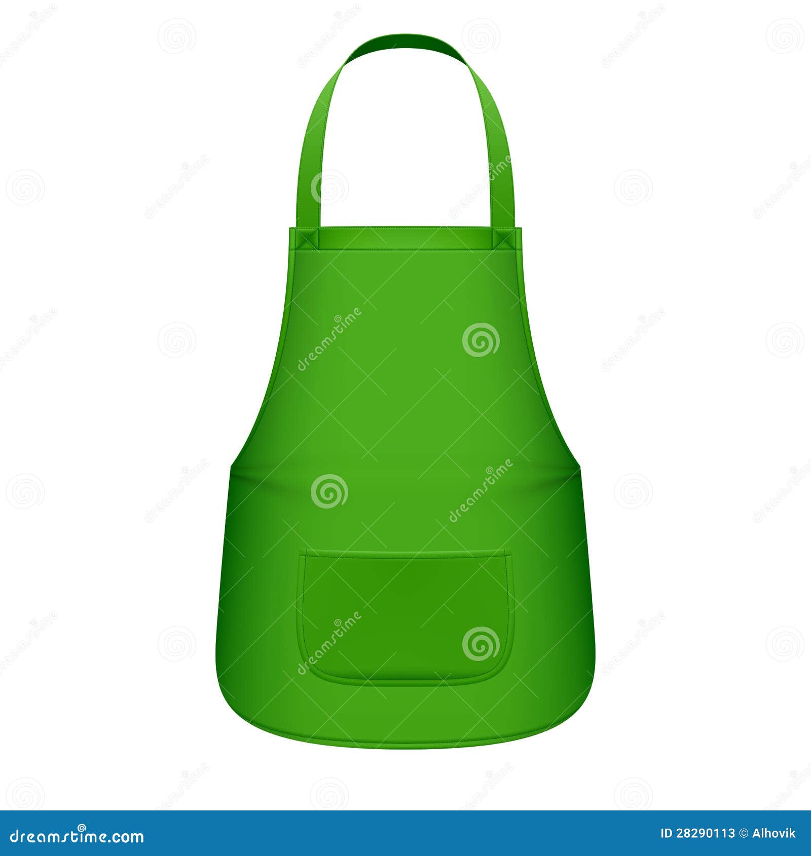 green kitchen apron