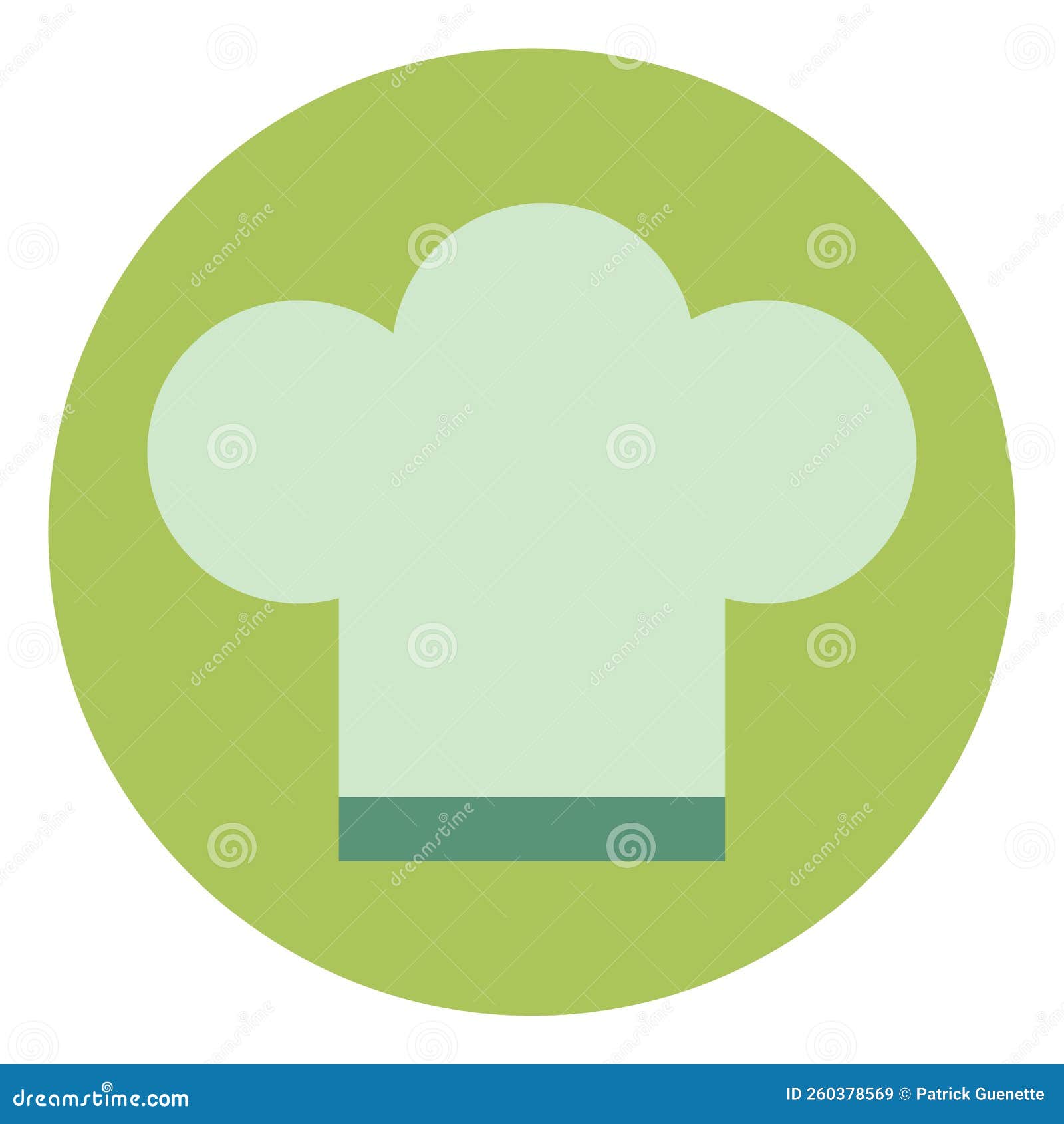 Green kitchen hat, icon stock vector. Illustration of vegetables